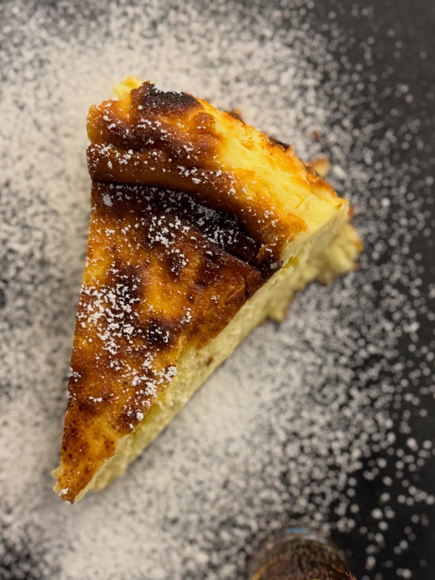 We had a beautiful Basque cheesecake tonight at a little place in Vegas