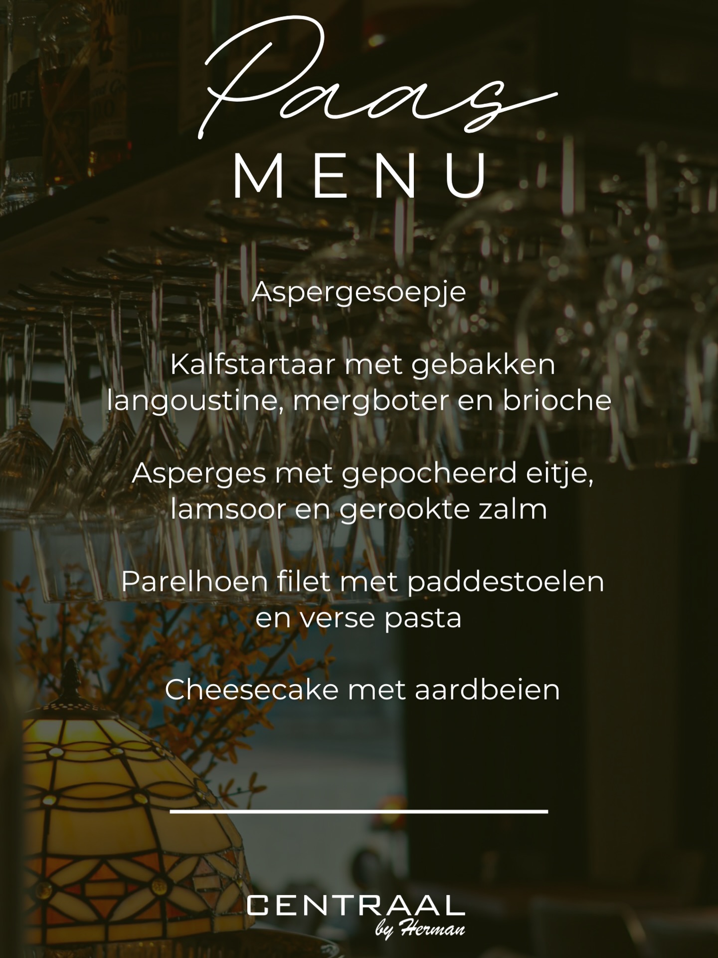 đđĒđŧđŽđˇ @ đđŽđˇđŊđģđĒđĒđĩđŖ
We serveren dit heerlijke Paasmenu vanaf donderdag t/m maandag voor âŦ65 p.p.
đĄđŽđŧđŽđģđŋđŽđģđŽđˇ đ´đĒđˇ đŋđ˛đĒ đđŽ đĩđ˛đˇđ´ đ˛đˇ đđŽ đĢđ˛đ¸: @centraalbyherman