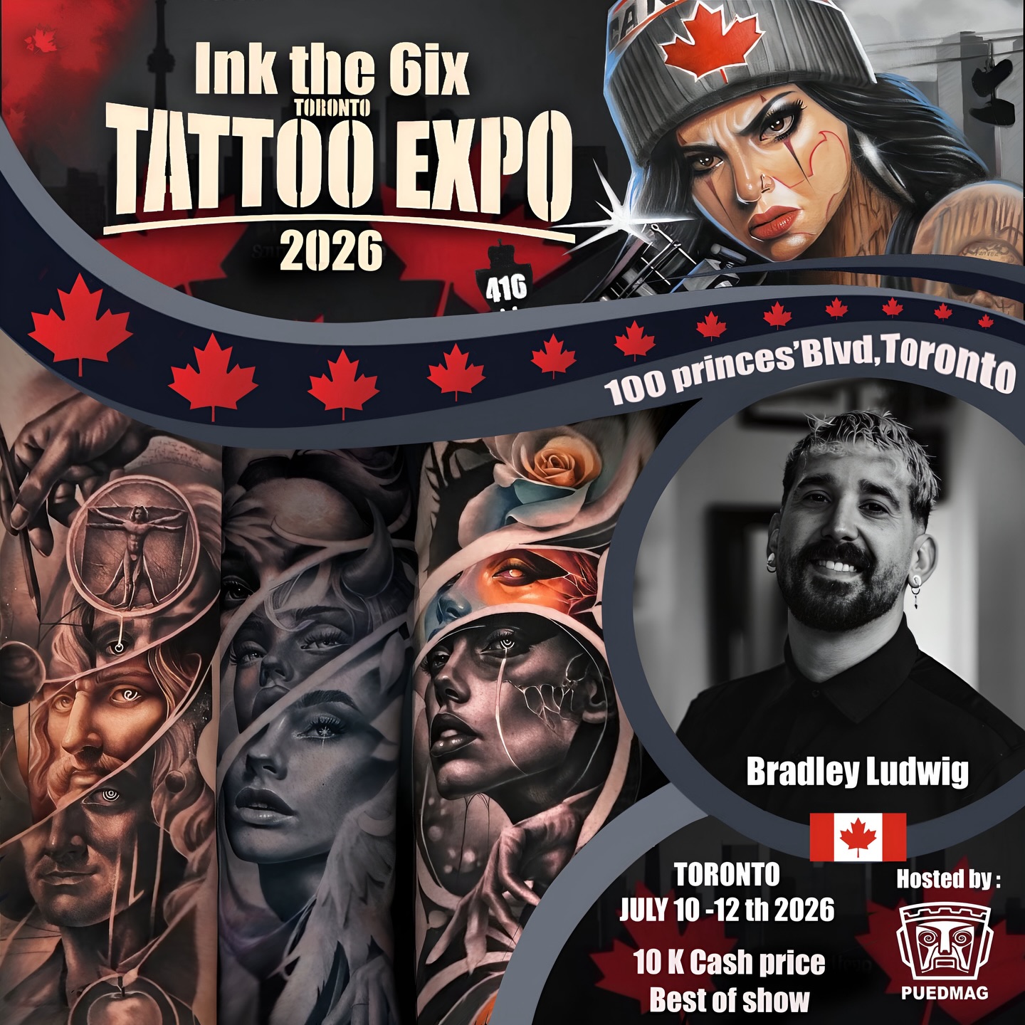 We are excited to welcome @ludbradleytattoo to the second edition of the @inkthe6ixtorontotattooexpo, taking place from July 10-12, 2026, at the Enercare Centre. If you’re interested in obtaining an incredible sub-realistic color or black and gray tattoo, we invite you to reach out to him directly. His expertise and artistry are sure to provide you with an exceptional tattoo experience. Don’t miss the opportunity to connect with him at the expo!
We the North
We are Toronto