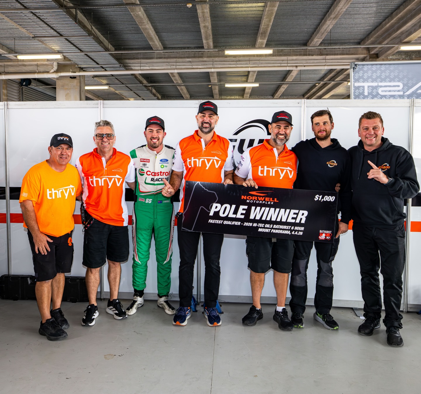 POLE for the @bathurst6hour !! Thanks for the awesome car @gwraustralia, bring on tomorrow! ๐ ๐ช @raceforacure.au