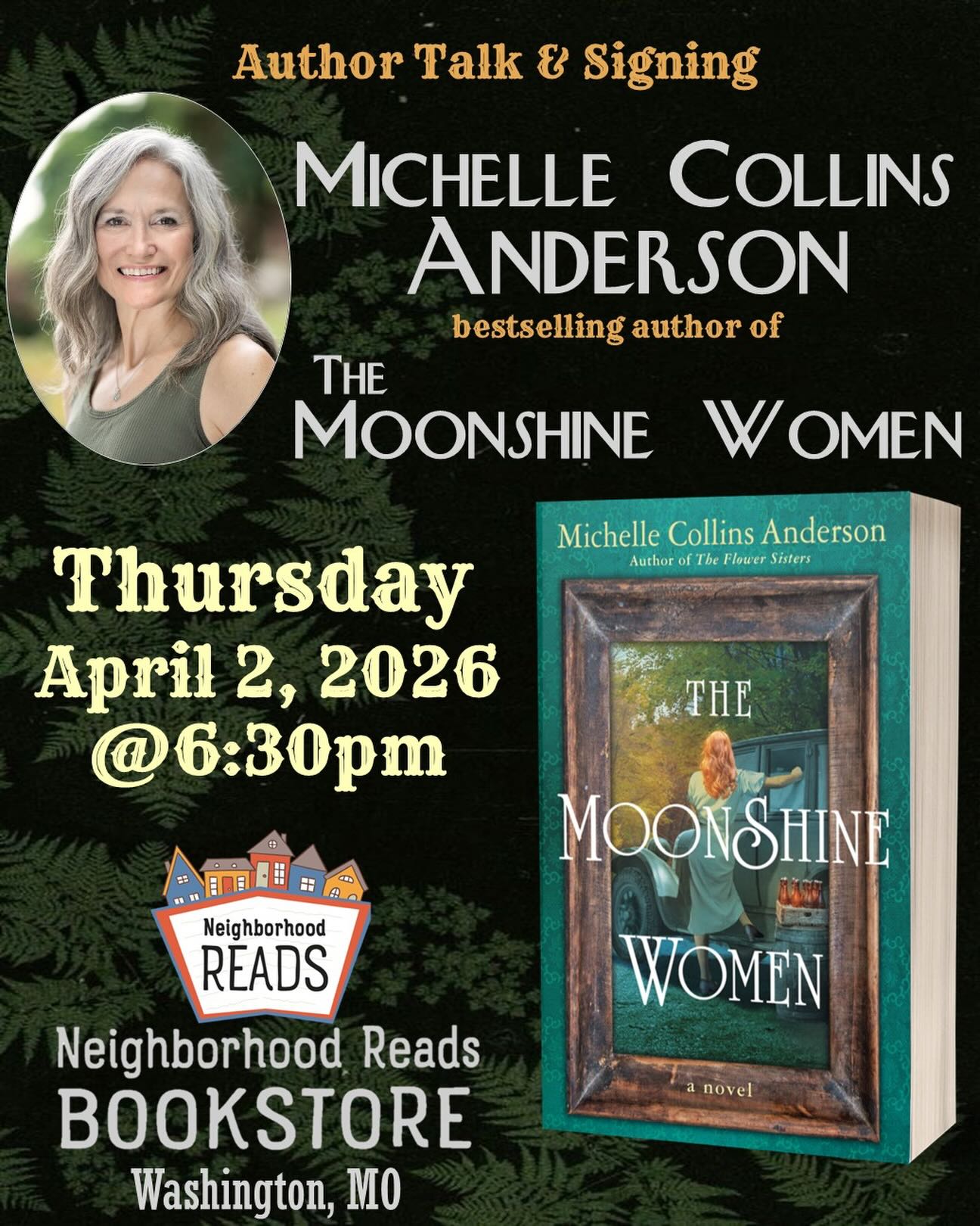 TONIGHT! Michelle Collins Anderson is in the bookshop! See you at 6:30!