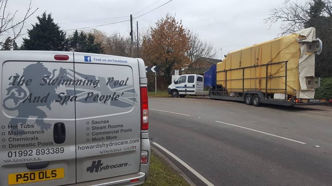 Luxe one piece pool and hot tub install. #luxepool #onepiece #swimmingpool #pool #hottub #automaticcover #newbuild