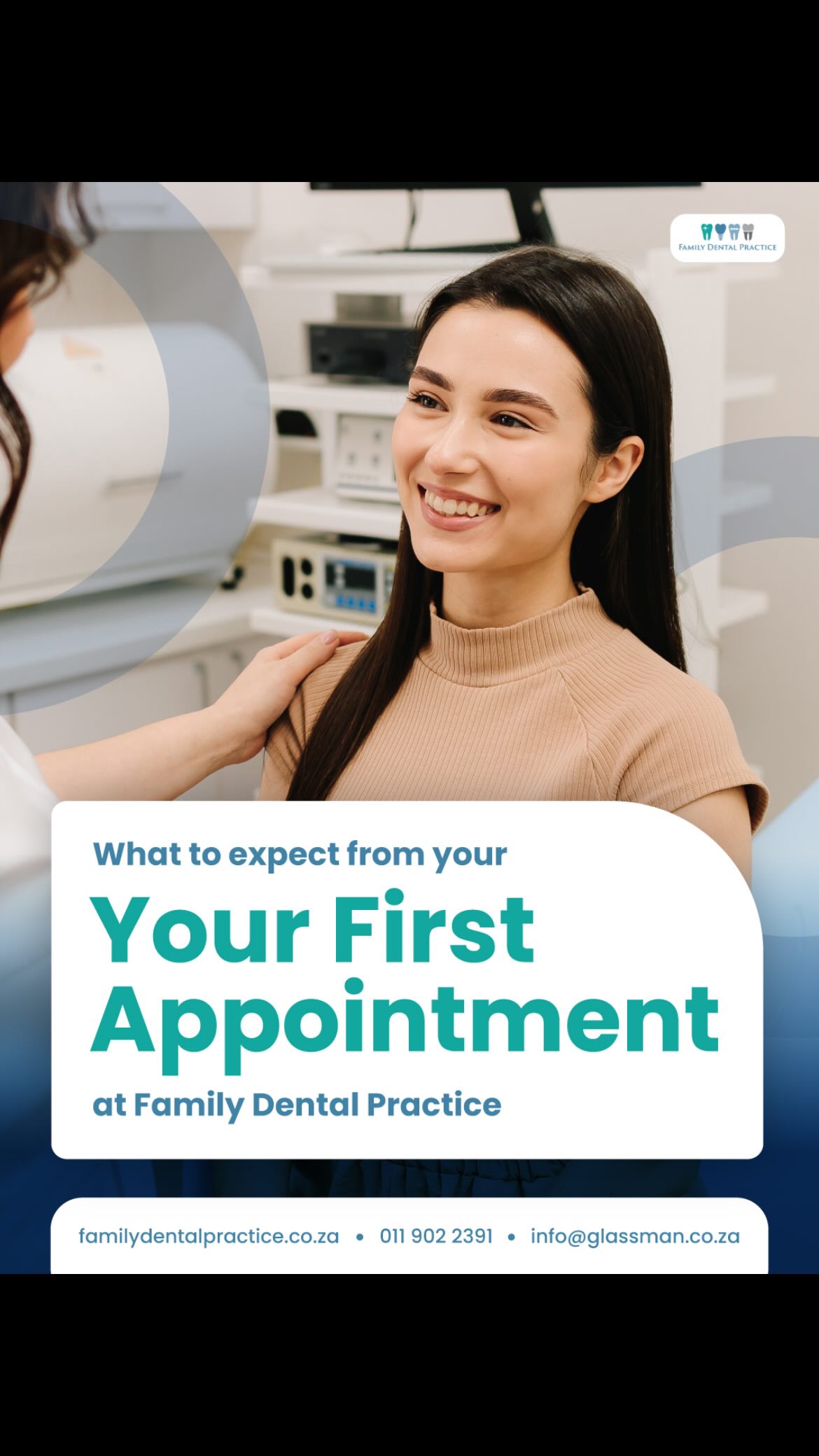 Your first visit to Family Dental Practice is all about feeling comfortable, informed, and genuinely cared for. 🤍�
As Dr Greg Niljand shares, we’d love to welcome you into our friendly practice, where our team is here to make your experience as relaxed and reassuring as possible from the moment you walk through the door.�
Whether you’re coming in for a check-up, treatment, or simply want to meet the team, you can expect a warm environment, caring staff, and dentists who take the time to listen.�
We’re here to help you feel at ease every step of the way.�
🌐 familydentalpractice.co.za�📞 011 902 2391�📧 info@glassman.co.za�
#FamilyDentalPractice #FirstDentalVisit #DentalCare #FriendlyDentist #AlbertonDentist