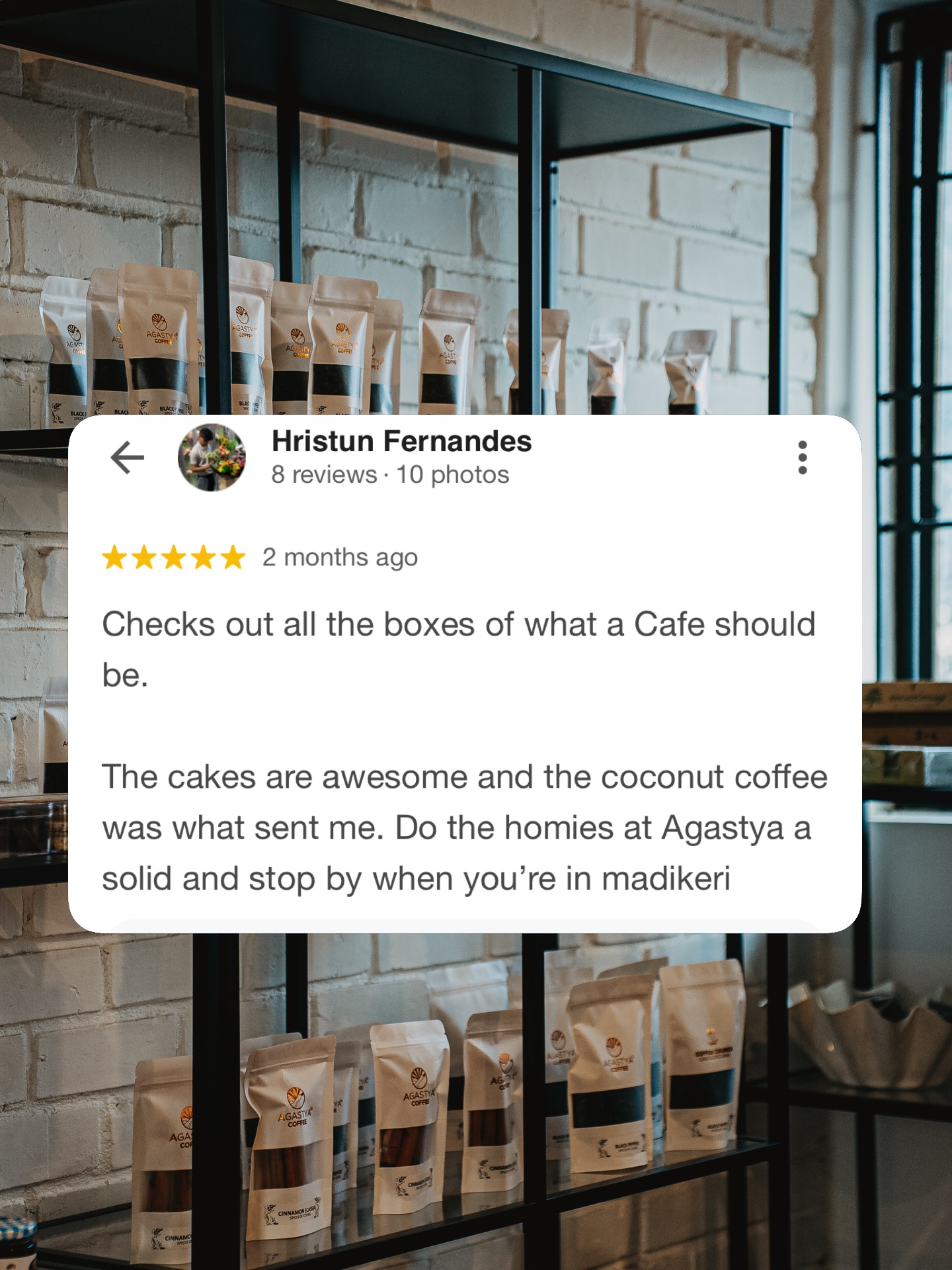 To all those who leave us a Google Review ….
As a small business / cafe we are supremely grateful !
Do you as small business still vouch for Google Reviews?
Google Reviews, support small business, Google ads, recommendations, Google business, madikeri cafe, Agastya Coffee Cafe