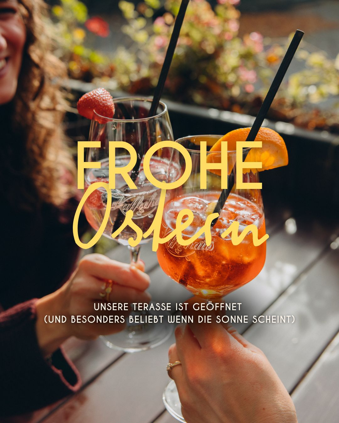 ☀️ Frohe Ostern! ☀️
Wir wünschen euch allen ein tolles Osterfest! Wir sind ab 10 Uhr für euch da und ihr könnt leckere Frühstücksgerichte bestellen.