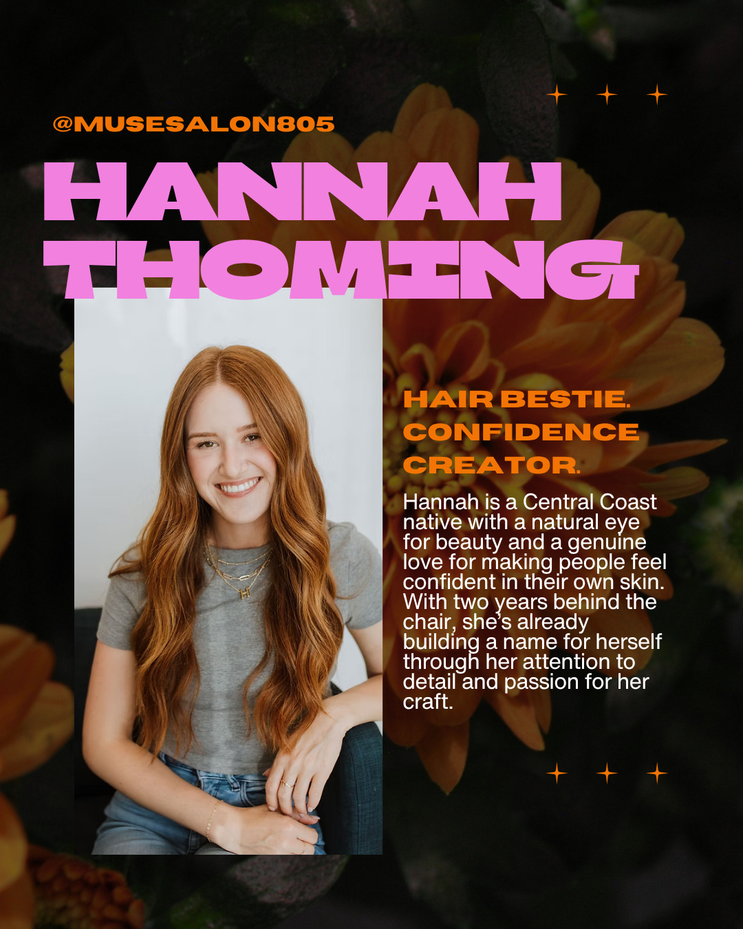 Meet Hannah ✨
The kind of stylist who makes you feel just as good as your hair looks.
From soft, dimensional color to special event glam, she’s all about creating looks that feel effortless, wearable, and completely you. And when you’re in her chair? Expect good energy, attention to detail, and a whole lot of hype along the way.
Ready for your glow-up? Hannah’s got you 🤍
Book with her at the link in bio.