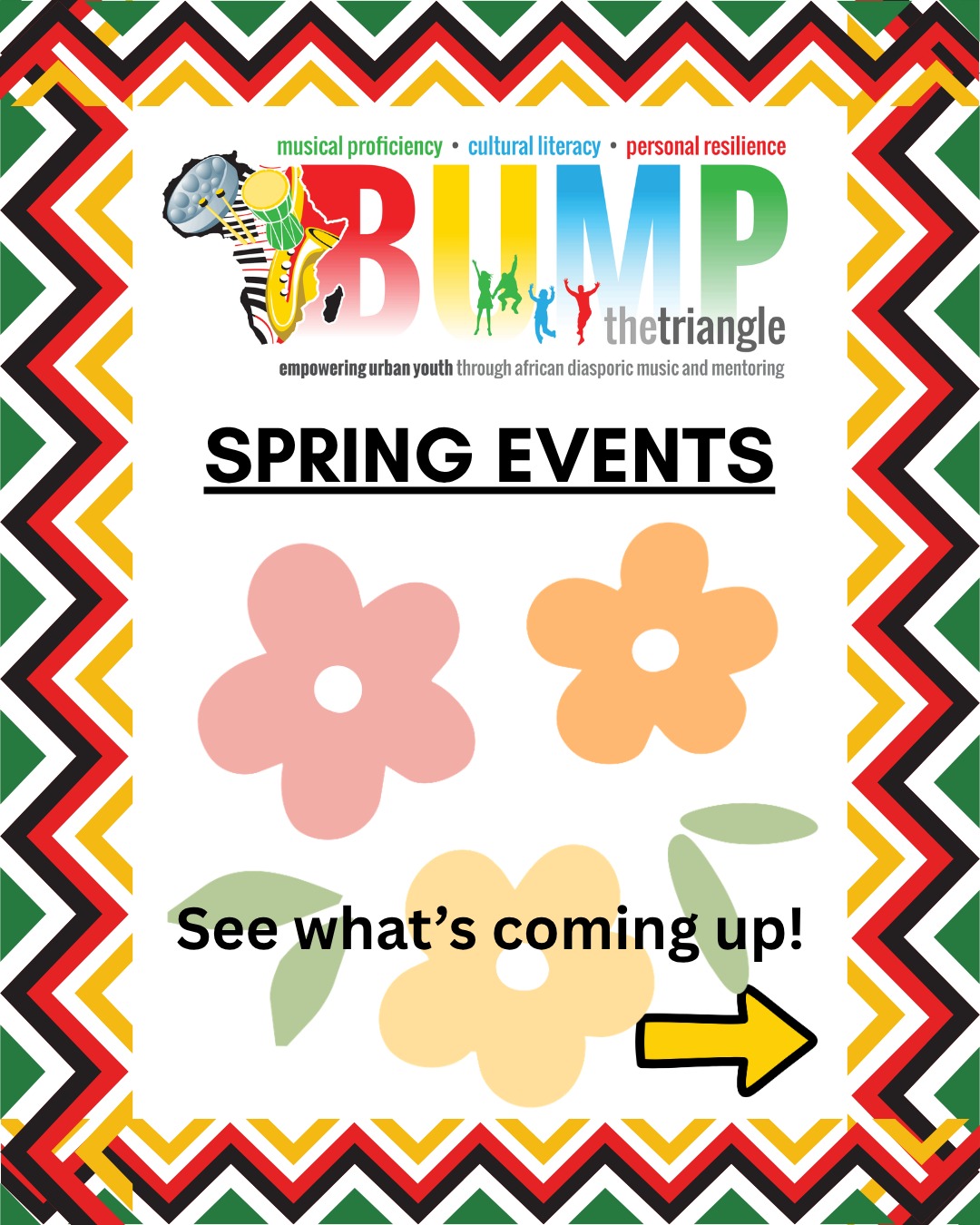 Spring is here—and our stages are set!
Join BUMP: The Triangle for a powerful lineup of events celebrating artistry, culture, and community. Every event is an experience you don’t want to miss!
🎟️ Seats are limited—secure yours now
📍 Durham, NC
📅 Multiple dates (swipe for full schedule)
Don’t wait until it’s sold out. Be in the room.
👉 RSVP + Tickets: Linktree in bio!