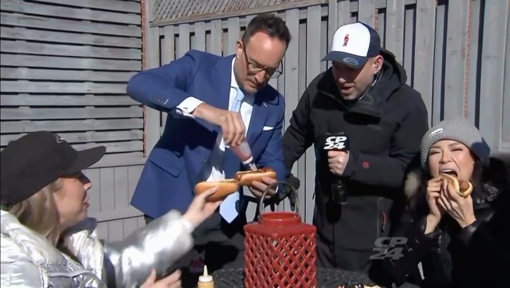 This morning on @cp24breakfast, helping kick off @bluejays home opening day and the unofficial start of hot dog season.
Thanks to @billcoulterto and the CP24 team for having us. Couldn’t think of a better way to open the season.
Let’s go Blue Jays 🌭⚾️👑