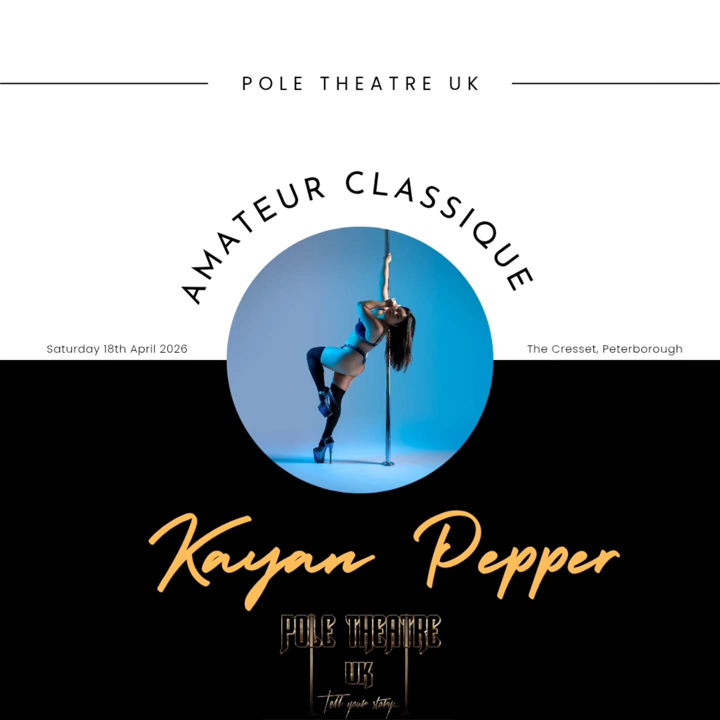 Whose excited to meet our glorious contestants! ✨️
Amateur- Pole Classique
Kayan Pepper
@veronicayancheung
Have you got your tickets yet? 🎟
www.poletheatreuk.com
#poletheatreuk #poletheatre #pole