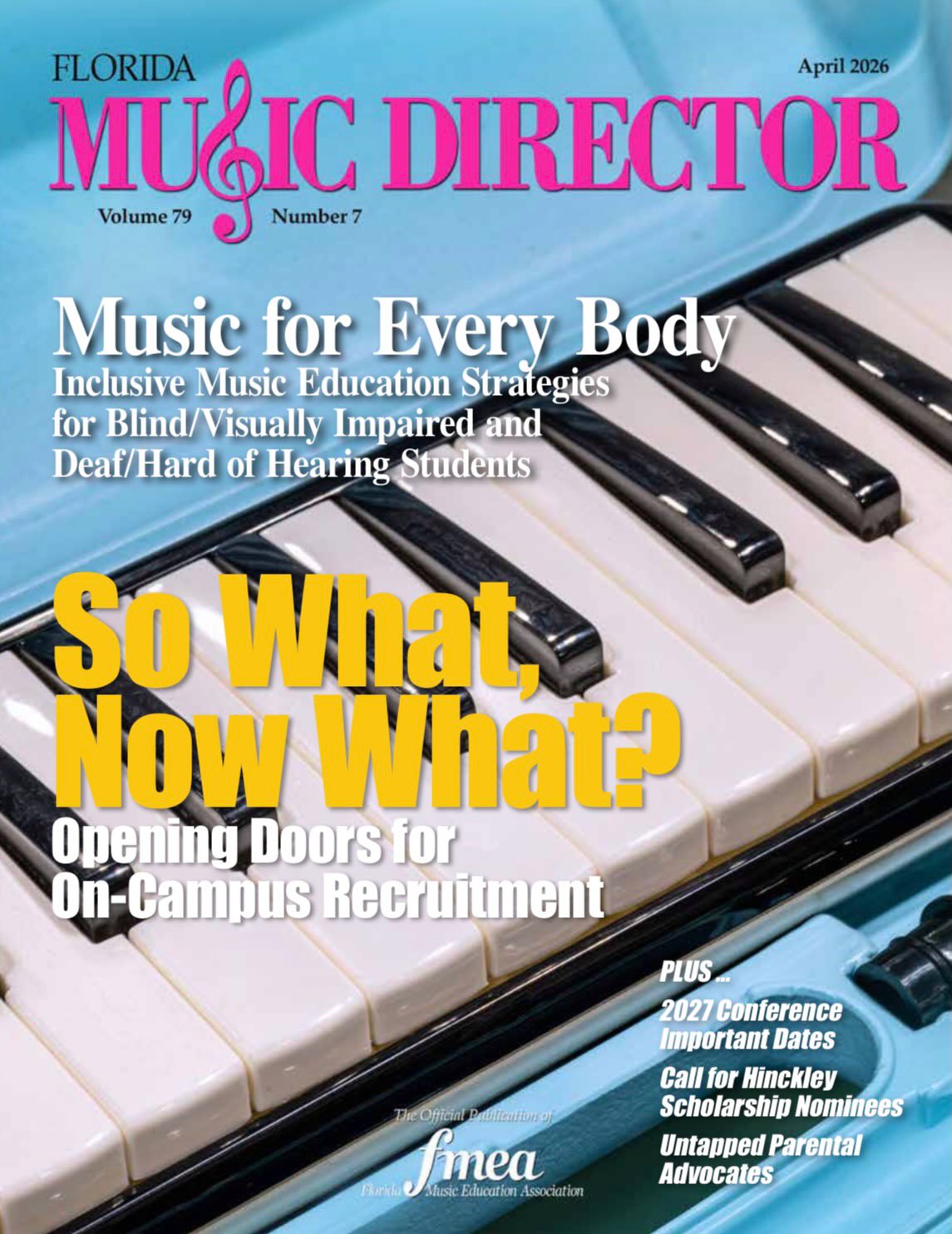 Florida Music Director — April 2026
Dr. Belfast, FL NAfME Collegiate State Advisor, and Grace Wieckowski, FL NAfME Collegiate President, write columns for the Florida Music Director magazine. These are written specifically for NAfME Collegiate members.
Click the link in our bio to read this month’s columns. The April issue and past issues can also be found on the FMEA website.