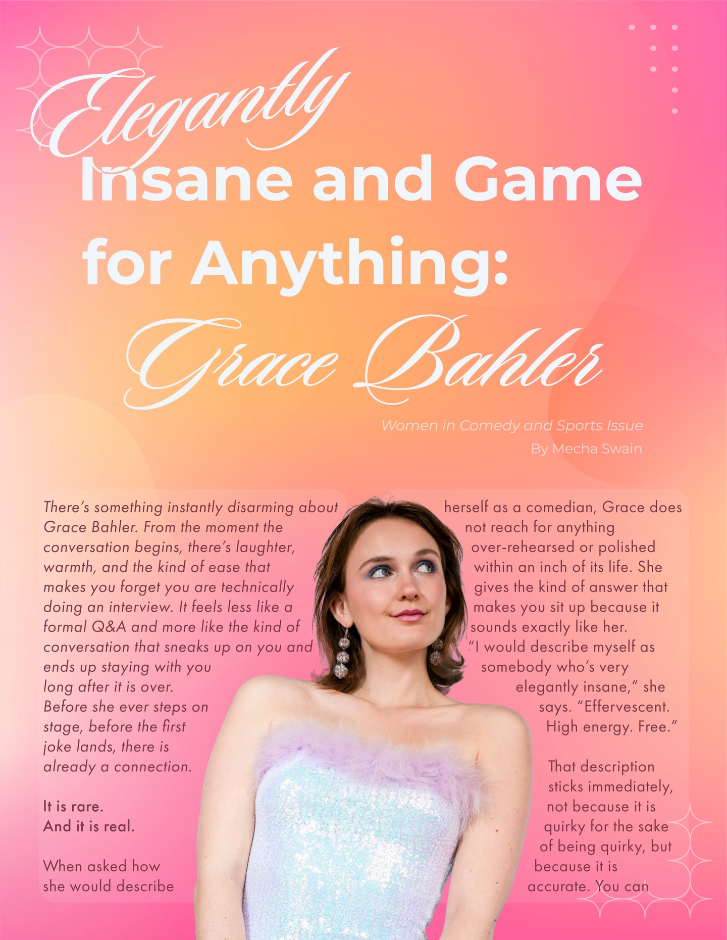 Very lucky to have been interviewed by @mecha_slapstik_comedy for the March cover!!!!!!! I would be honored if you read her words as they are beautiful and brought me to tears lol, thank you to the team at Slapstik and @mtr.chi for these iconic photos!!!!
(Also I did not come up with the quote, "when the goal is to experience, everything is a win" 😂😭 I saw it on Pinterest)