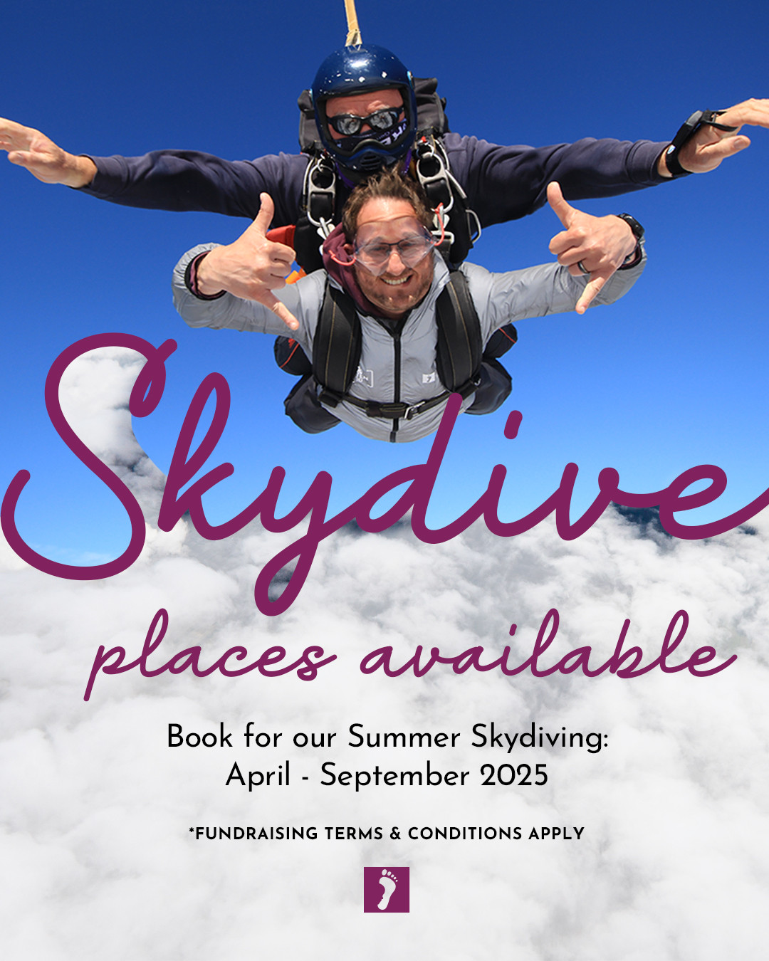 🪂🩷🪂💙🪂🩶
HAVE YOU EVER FANCIED DOING A SKYDIVE?
We have skydiving places available. If you would like to take one of these places all we ask is that you raise a minimum of £400. This will enable us to continue providing Memory Boxes to bereaved parents living locally.
Each Memory Box costs: £90
🗓️ Book for our Summer skydiving: April - September 2026.
For information, please see the link in our bio.