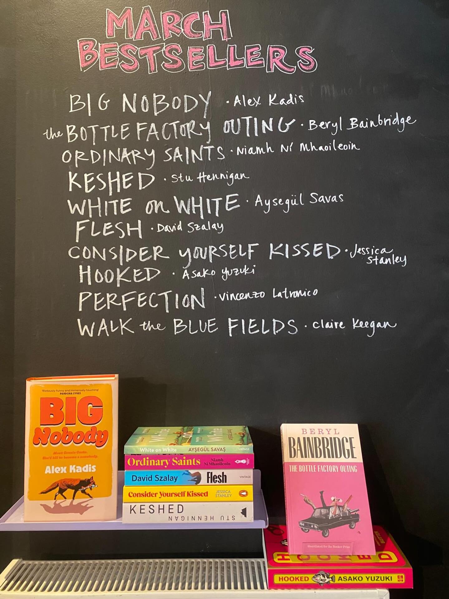 March bestsellers.
Perfect.