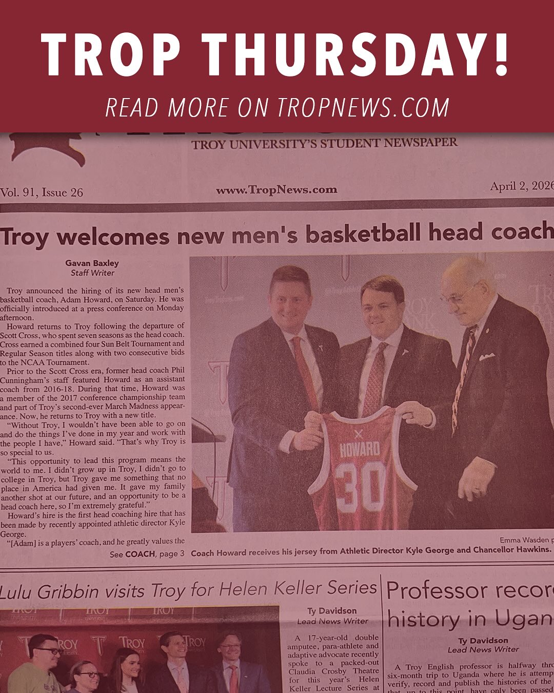 TROP THURSDAY! 🚨🗞️
It’s our favorite day of the week, because the latest edition of the Tropolitan is out NOW! Check out some snapshots from this week’s paper ! 📸📰