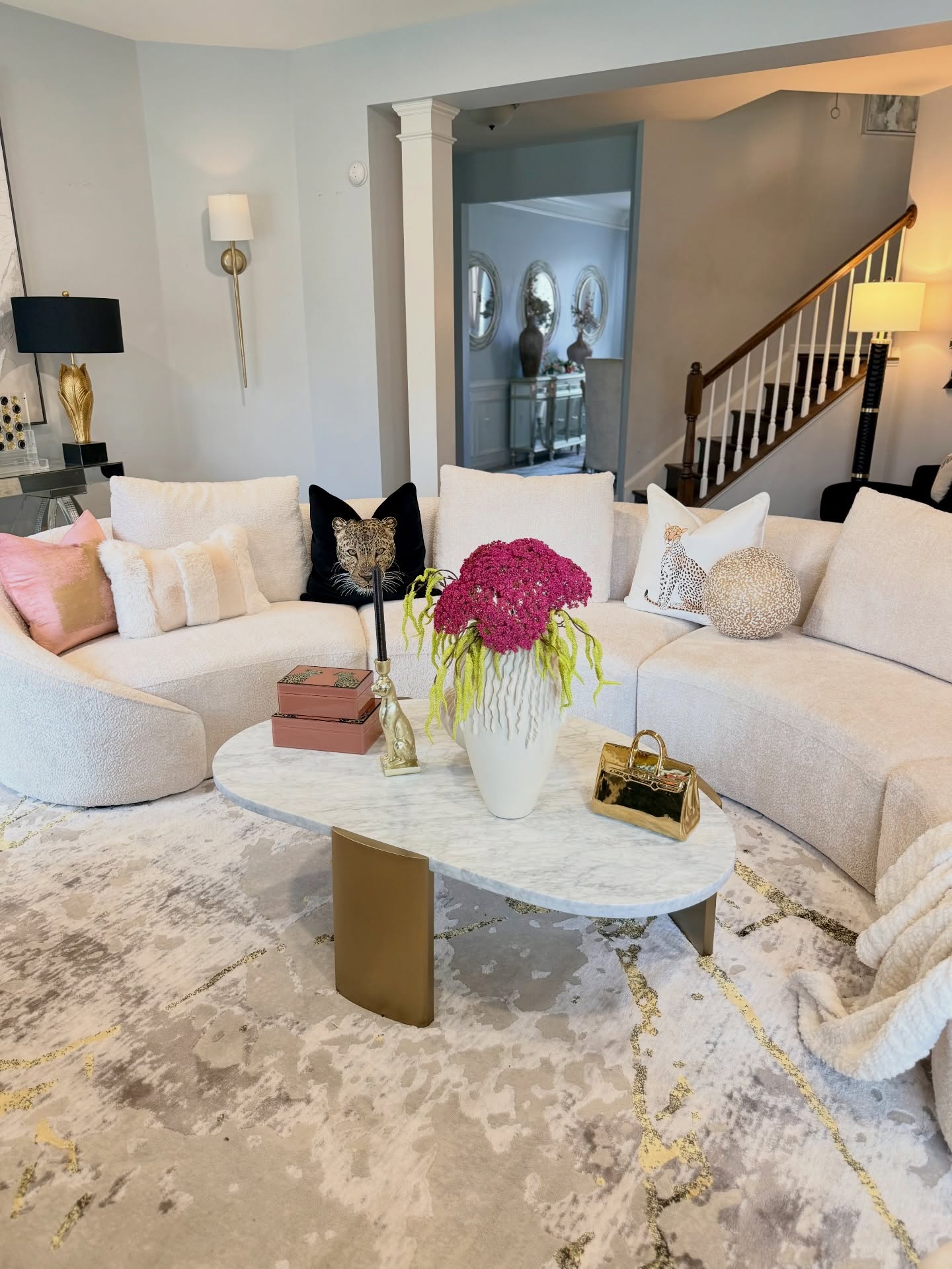 Spring styling with @zgallerie
Comment SPRING and I’ll send you the links ✨
This space came together through layering. I started with the Irene sectional and built around it with texture, tone, and sculptural details.
Each piece complements the room without overwhelming it. Every element has a place, and it’s the balance that makes it feel complete.
Comment SPRING for links ✨