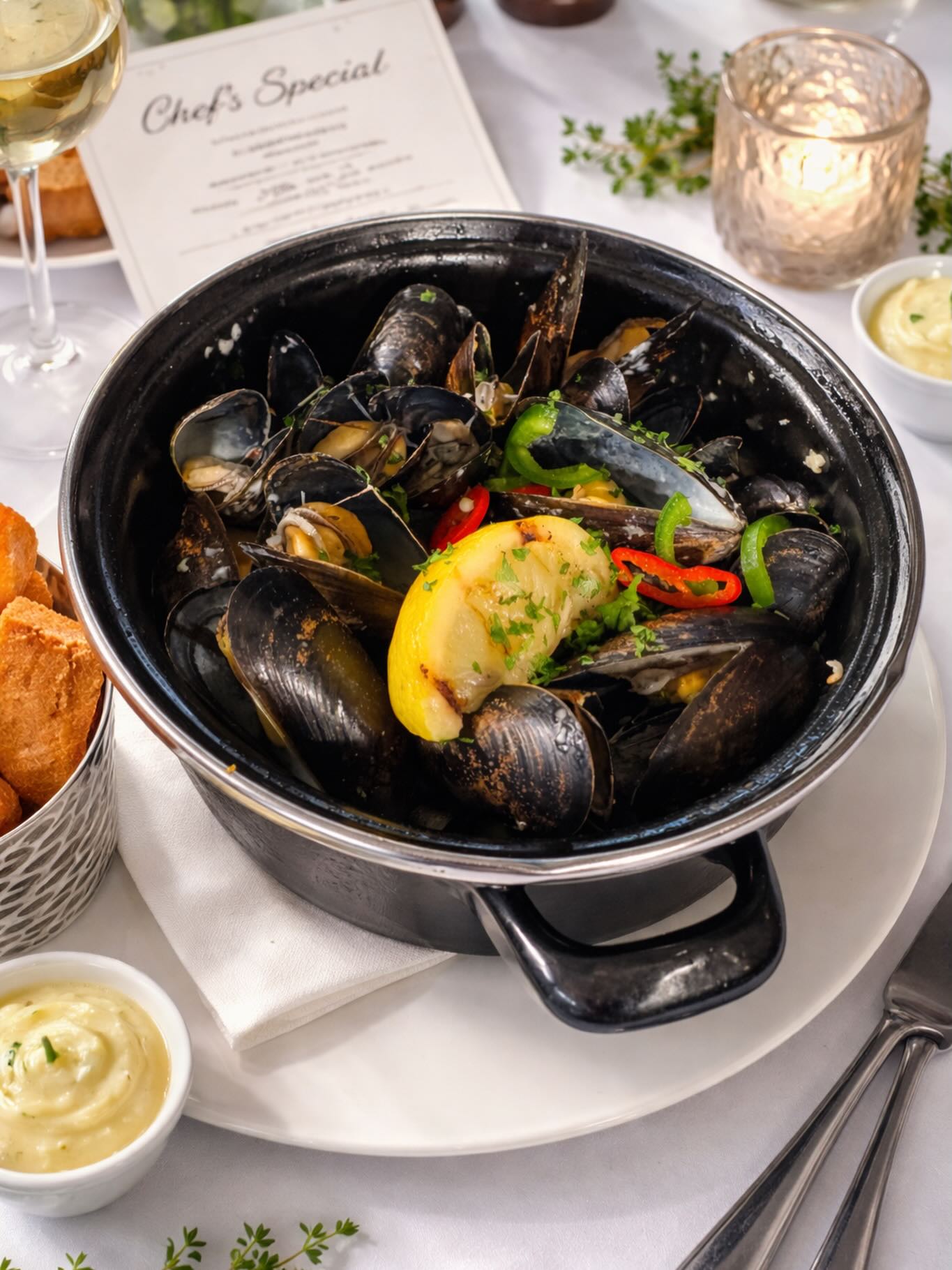 ✨ Today’s Chef’s Special ✨
White Wine & Garlic Mussels
Served with crispy frites & warm rolls
Come and enjoy this delicious dish at the Old Dunnings Mill — fresh, flavorful, and perfect for today!
#special #freshfish #dishoftheday #mussels