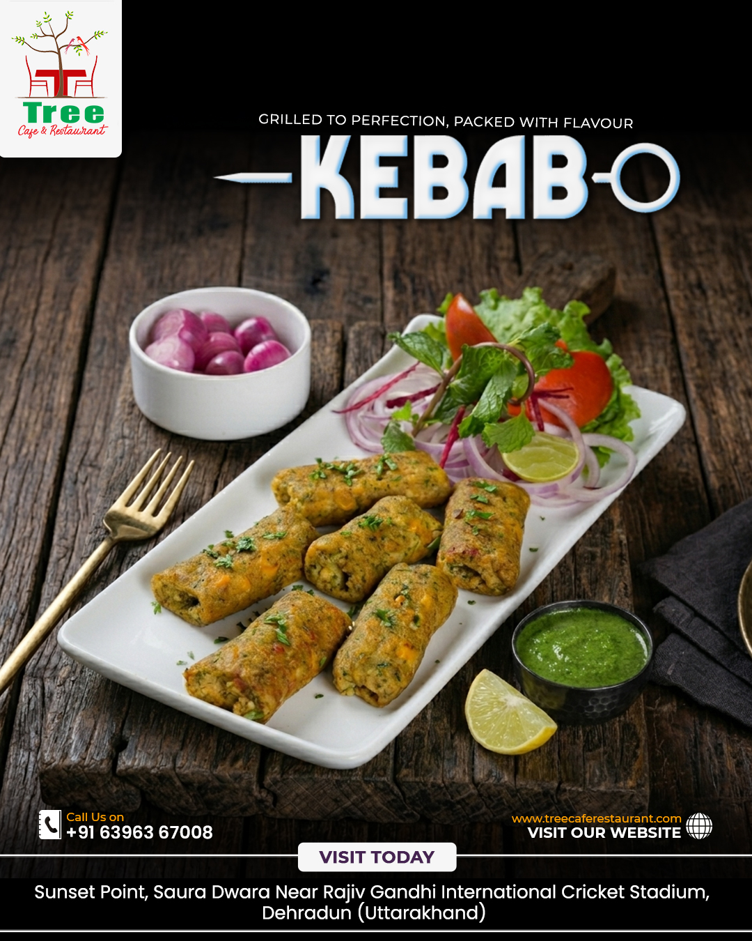 Grilled to perfection, bursting with flavor your kebab cravings end here! 🔥🍢
Indulge in the rich taste of Kebab-O at Tree Cafe & Restaurant 🌿✨
Perfectly spiced, juicy, and served with love every bite is pure satisfaction! 🤤
Visit today or order your favorites and treat yourself to a feast you deserve 💫
📞 +91 63963 67008
#treecafe #kebablovers #grilledperfection #foodiedehradun #tastybites #foodcravings #visittoday #dehraduneats