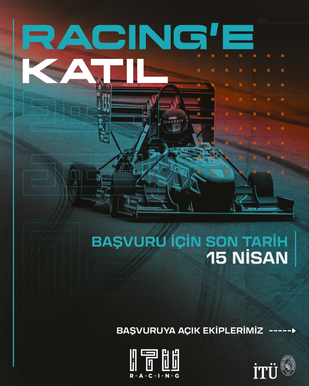 ITU RACING BAŞVURULARIMIZ AÇILDI!
🏎️Türkiye’nin en köklü Formula Student takımlarından birinde yer alarak güçlü bir ekip kültürünün parçası olabilirsin,
🛠️ Disiplinler arası bir ortamda çalışarak hem teknik bilgi birikimini hem de takım çalışması becerilerini geliştirebilirsin,
Adaylar, mekanik, kontrol & yazılım ile PR & medya ekipleri arasından kendilerine en uygun olanına başvurabilirler.
Ekibimize, hazırlık sınıfı dahil olmak üzere tüm lisans bölümlerinden ve her sınıf seviyesinden başvuru kabul edilmektedir.
Sen de bu yoğun, öğretici ve bir o kadar da heyecan verici sürecin içinde yer almak istiyorsan başvuru formunu hemen doldur!
Başvuru formlarımız bio’daki linkte! 🏁🏎️💨
@itu1773 @ituprojetakimlari
#ist26 #ituracing #formulastudent #itu #racing