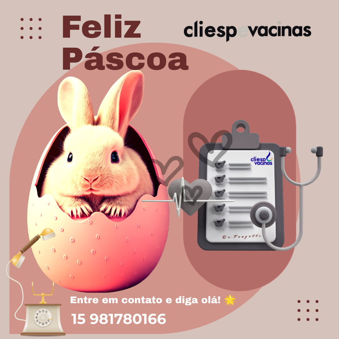 "Feliz Páscoa Páscoa é tempo de celebrar amor ao próximo, renovação e alegria! Feliz Páscoa é o desejo da CLIESP a todos." #la_fragetti #cliespvacinas #papodevacinas