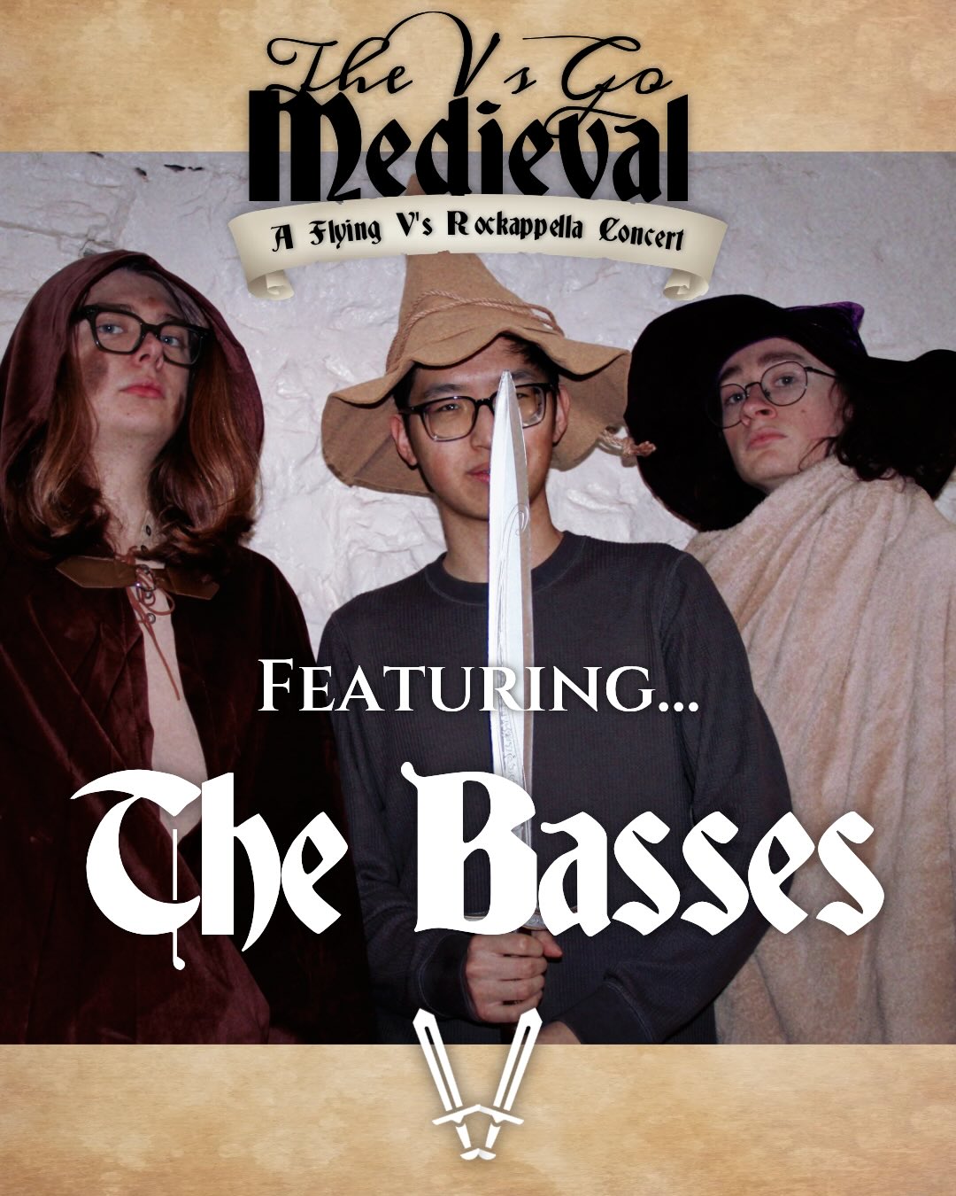 From the depths below the stave, a voice most low doth rise… fear not, ‘tis but the basses!
🎶Flying V’s Spring Concert
📅Friday, April 3rd at 7:30pm
📍University Chapel
🎟️$7 Student, $12 General
Venmo @flyingvsuva for a ticket!