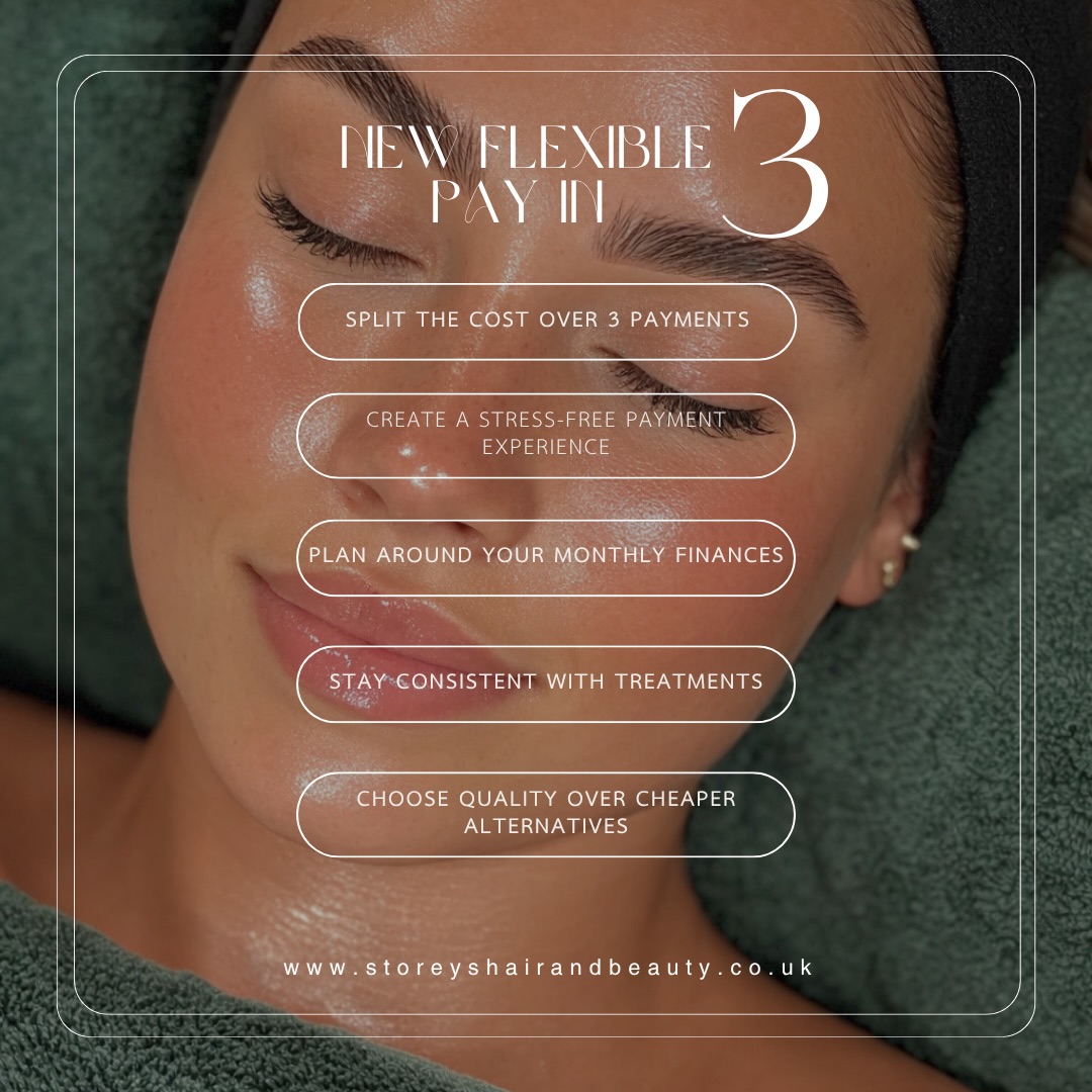 ✨ NEW: Pay in 3 Available ✨
Love our treatments but not the upfront cost? 💖
You can now spread the cost over 3 easy payments, making your favourite beauty treatments more accessible than ever!
✔️ No stress
✔️ No waiting
✔️ Glow now, pay later
Perfect for our advanced aesthetic treatments ✨
📩 Message us today to find out more or to book your consultation!
#glowup #aesthetictreatments #beautysalon #affordablebeauty