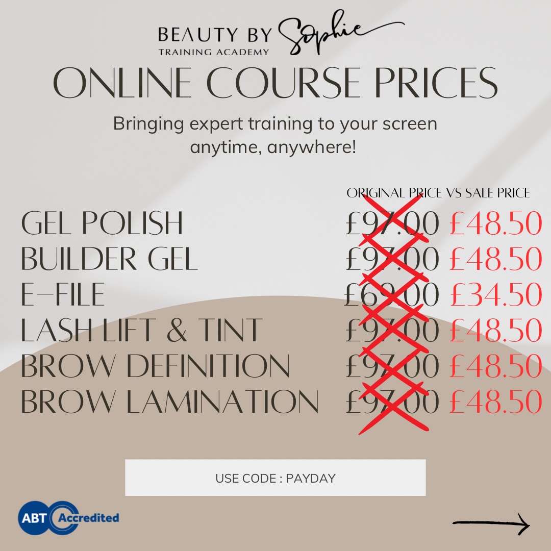 💸 PAYDAY WEEKEND SALE 💸
This is your sign to level up your beauty business… 👇
✨ 50% OFF ALL ONLINE COURSES ✨
(excluding Train the Trainer)
If you’ve been thinking about adding a new treatment… now is the time 👏
My most in-demand, accredited courses are included — designed to help you:
✔️ Attract more clients
✔️ Increase your income
✔️ Add profitable services to your treatment list
You’ll get:
📚 Fully accredited & recognised qualifications
🎥 Step-by-step online training
💬 Ongoing support from me (not just a login & goodbye!)
No time off work. No childcare stress. Learn at your own pace 💻✨
⚠️ This offer is for PAYDAY WEEKEND ONLY — 50% OFF won’t last!
📩 Message me “ONLINE” for the course list & links or tap the link in my bio now to secure your spot before prices go back up!