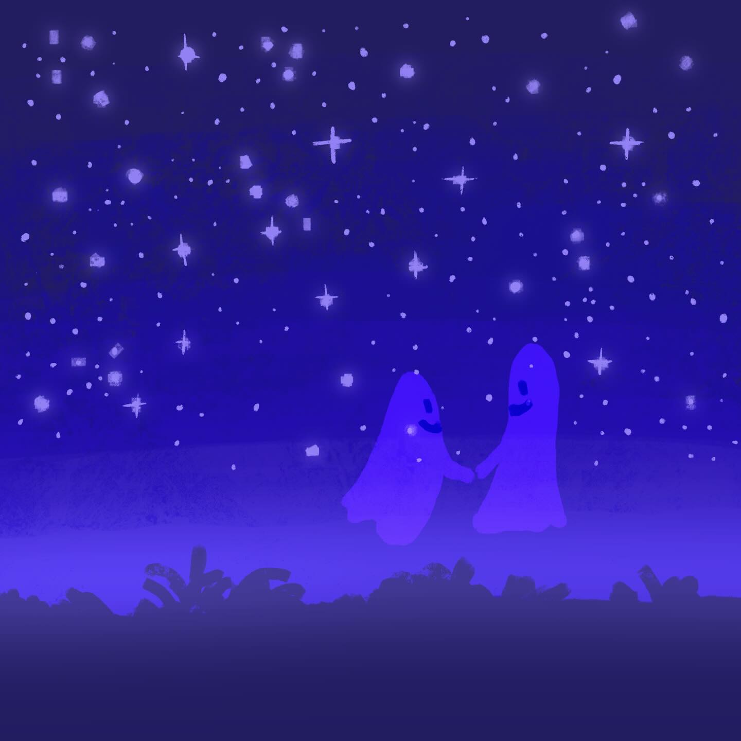 Ghost friends
Bit tired so reposting a Huevember piece 💙