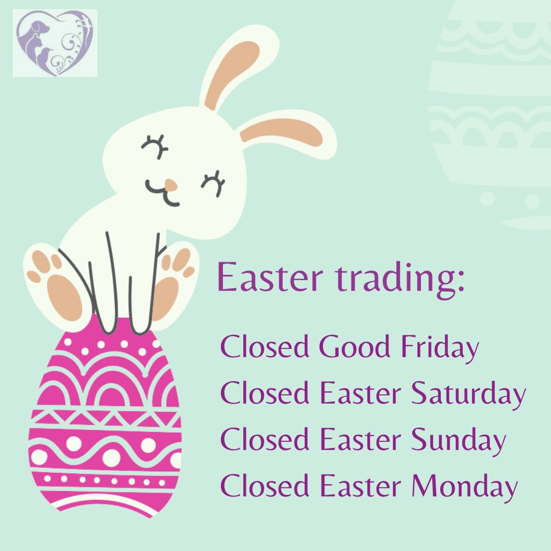 Please prepare for the upcoming closure for Easter long weekend. For all emergencies during this period, see @animalemergencyservice at Carrara.