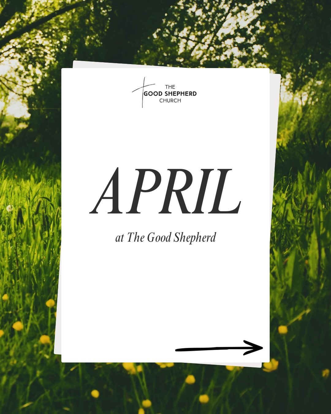 APRIL AT THE GOOD SHEPHERD 🌼
We have so much happening this month, and we don’t want you to miss a thing!
Also be sure to find us on the church center app where you can stay connected, see what’s coming up, and even sign up for events! 🙌🏼