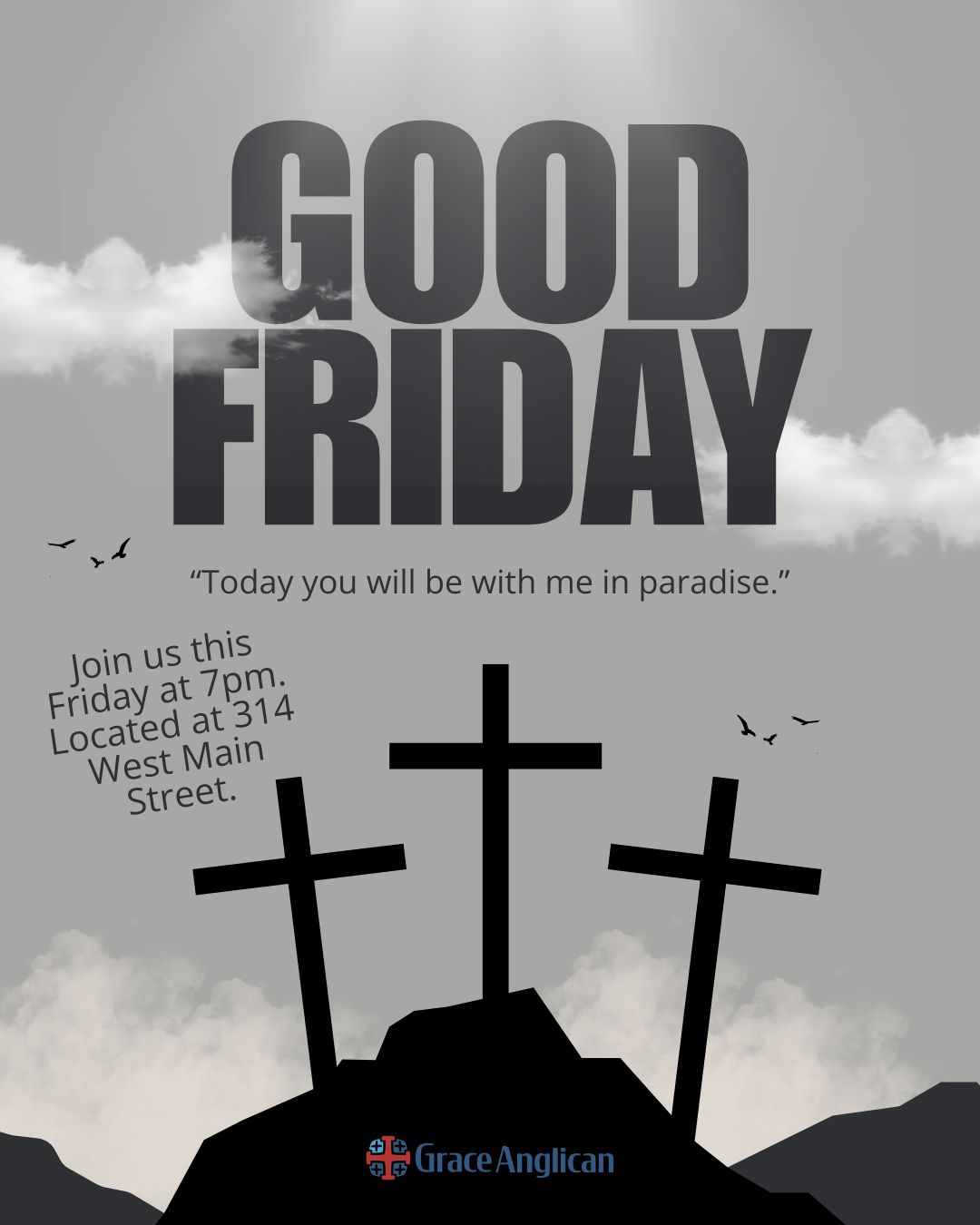 Rev. Ralph Hawkins said this past Sunday, we can not get to Easter without acknowledging the crucifixion of Jesus. Join us this Friday, to sit with grief and acknowledge the cross before we celebrate Easter on Sunday.