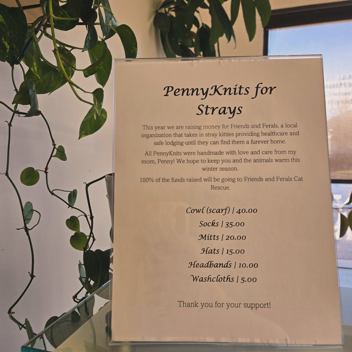 It's that time of the year again!
The days are getting darker and the air is getting colder. We here at MoveWell want to help keep you and the animals warm!
We've teamed up with my mom again to bring you PennyKnits for Strays! This year we want to help Friends and Ferals Cat Rescue. A local rescue that works to trap, spay/neuter kitties, and restore their health to hopefully be adopted out to their furever homes!
This year we have more knitted options including hats, headbands, scarfs, mitts, socks, and washcloths! Everything has been handmade with love and care by my mom, Penny!
100% of the money raised will be going to @friendsandferals! We will be selling limited quantities of knits until December 18th!
Come and get em right meow. 😸