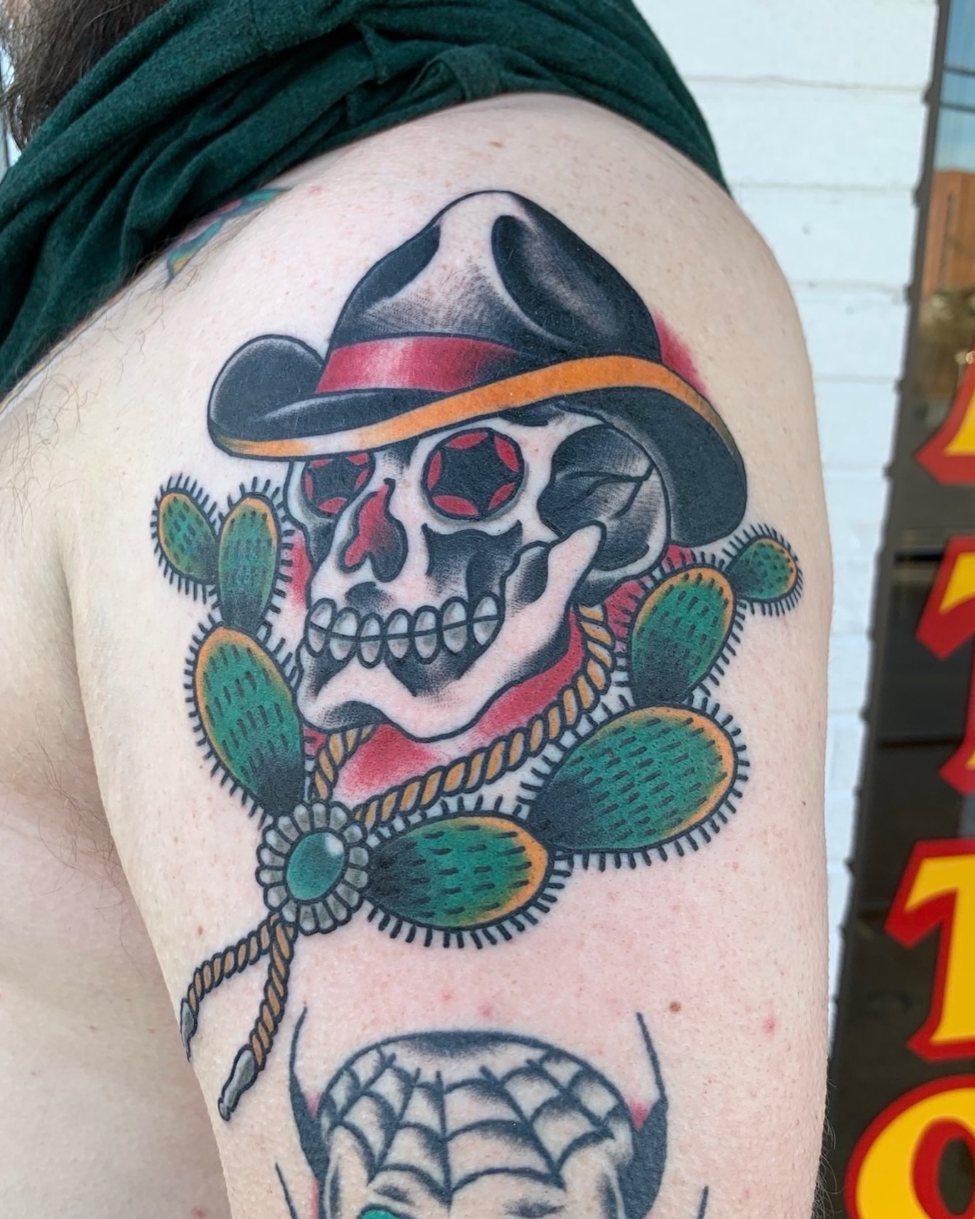 Clean cowboy skull by Michael
@anstine.tattoo
To book with Michael
Request an Appointment at
TitanTattooNashville.com
#skulltattoo
#traditionalskulltattoo
#cowboytattoo
#westerntattoo
#nashvilletattooshop