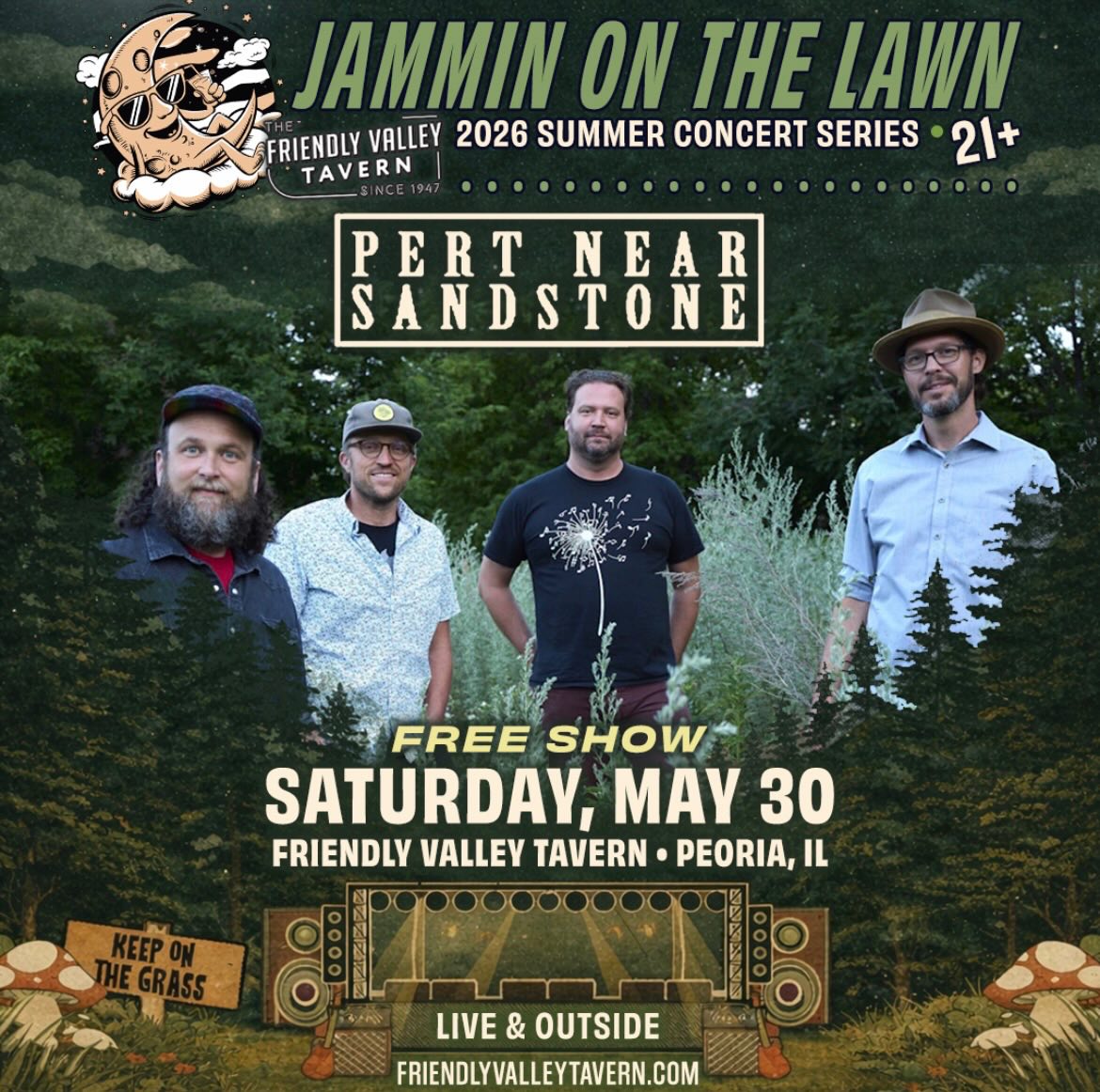 Peoria, Illinois we’re coming back to for JAMMIN ON THE LAWN! Catch us May 30! @friendlyvalleytavern