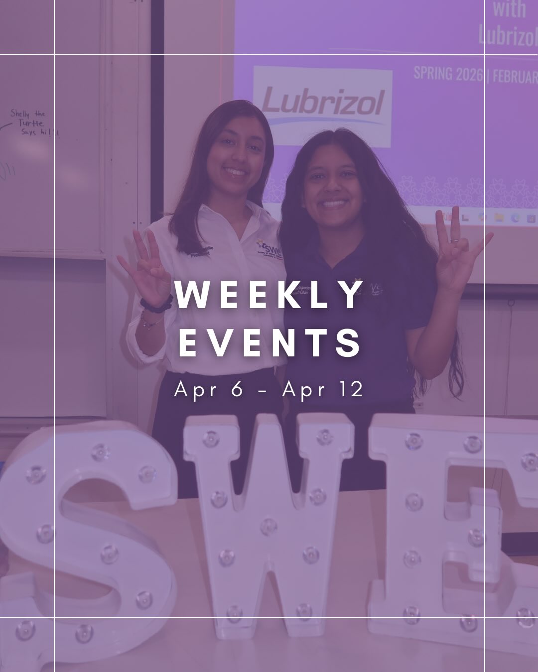 ✨ SWE weekly lineup ✨
🗳️ Core Election Night
— 📅 Tue 7 | ⏰ 7–9 PM | 📍 W205
💻 Dell Workshop w/ IEEE & ASME
— 📅 Wed 8 | ⏰ 7–8:30 PM | 📍 W122
🤝 BME Networking Fair
— 📅 Thu 9 | ⏰ 5–7 PM | 📍 The Pit
💜🔗 RSVP by clicking the link in our bio
💜 see y’all there!