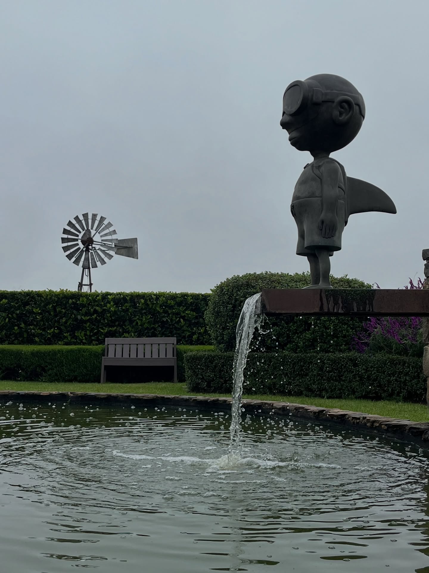 Secret sculpture garden - right over the N3 highway. One good reason to travel south #windmill #nottinghamroad #brahmanhills #footprintjourneys