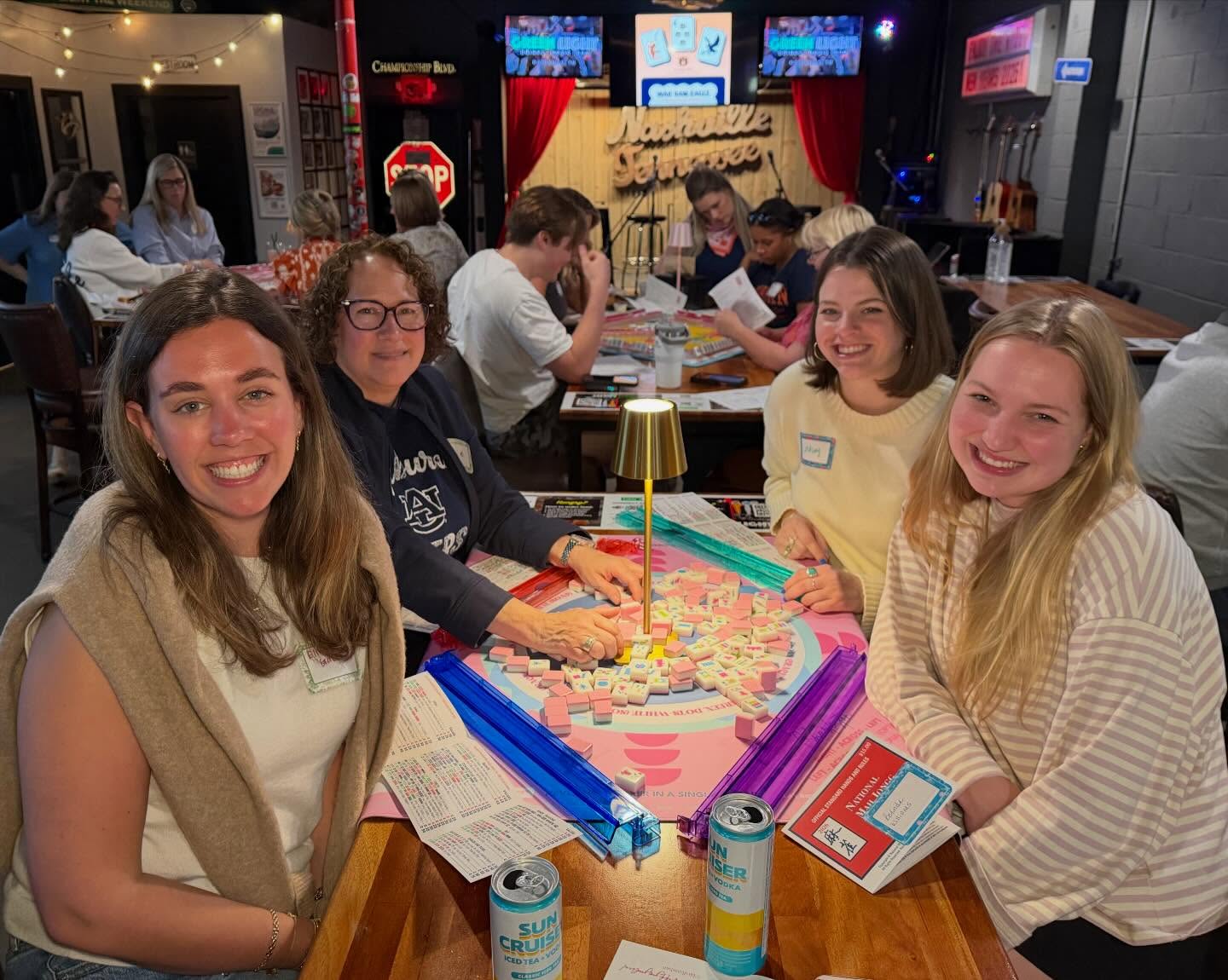 We had a full house at War Bam Eagle! 🀄️ From shuffling tiles to stacking up great memories, it was a winning hand all around. Thanks to everyone who joined us for a night full of Auburn spirit and friendly competition!