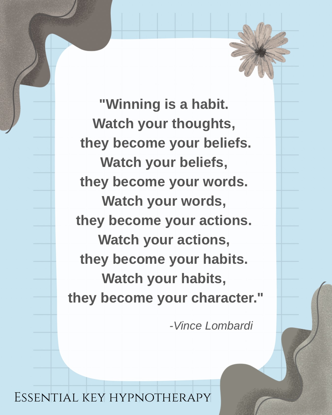 Winning isn’t something you suddenly become. It’s something you practice… quietly, day by day.
It starts with your thoughts. The small, automatic ones that feel harmless but slowly turn into beliefs. Those beliefs shape your words, your actions, your habits… and eventually, how you see yourself.
So if winning is a habit, it’s not about pushing harder. It’s about going deeper.
This is where hypnotherapy comes in. Instead of trying to change behavior on the surface, we gently shift the thoughts and beliefs underneath it all… where real change actually happens.
And when those shift, everything else starts to follow.
You show up differently and feel more aligned.
New habits don’t feel forced… they feel natural.
You’re not becoming someone new. You’re just clearing the way for who you’ve always been.