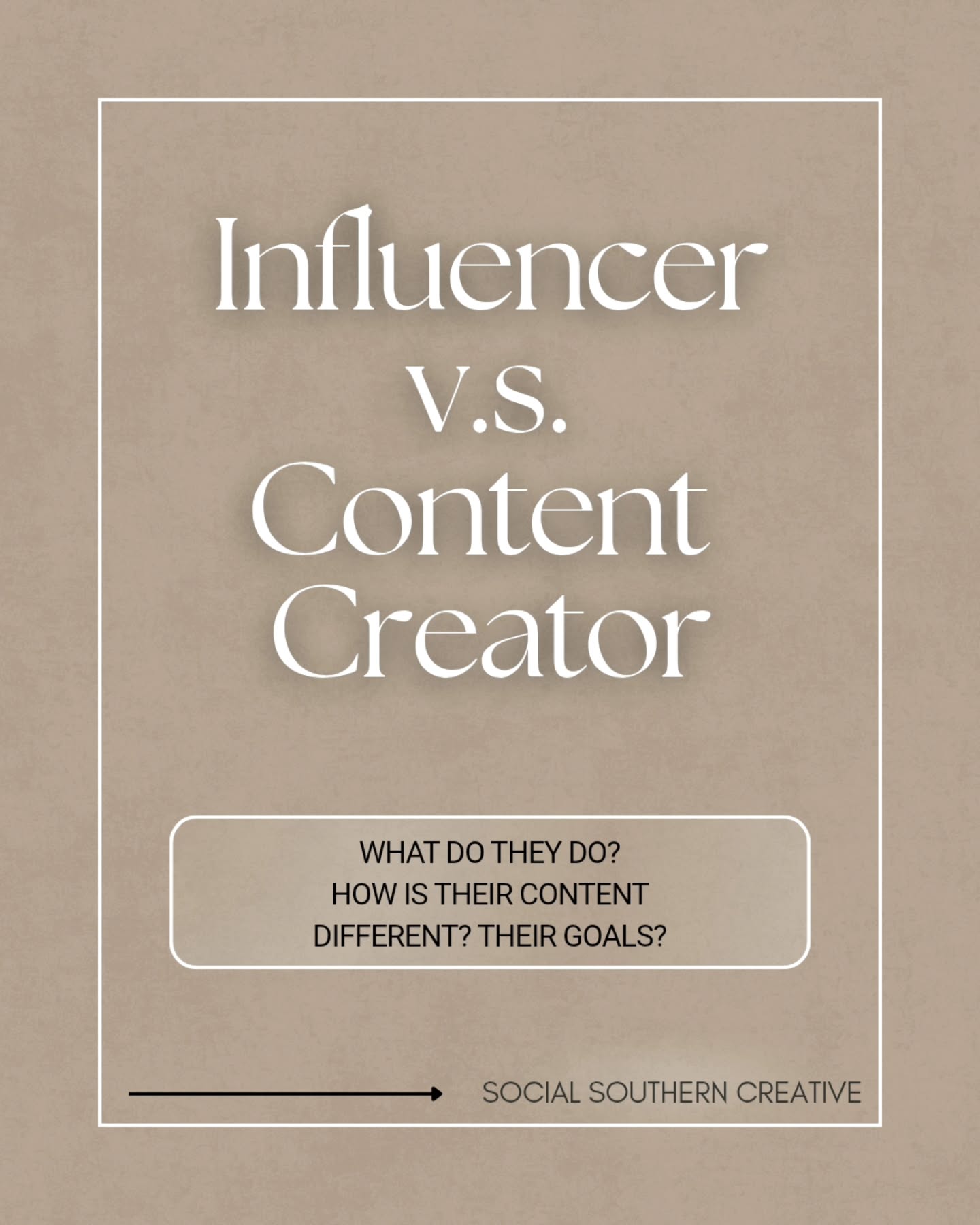 Content creators and influencers are often thought of as one in the same, but their roles are very different. When you decide which role works best for you, it provides a clear vision of how to show up online.
A content creator has one main goal: to entertain or educate through the content they create. An influencer also has one goal.......to persuade.
While there’s definitely some overlap, and both can pay very well, knowing the difference will help you set clearer goals, make money from your online presence, and better understand the opportunities available to you.
Follow along this month if you want to learn more about social media marketing and how to grow your online presence, land brand deals, and maxamize your exposure across multiple social media platforms.
#ContentCreator #Influencer #SocialMediaMarketing #Educational #MarketingAndPR