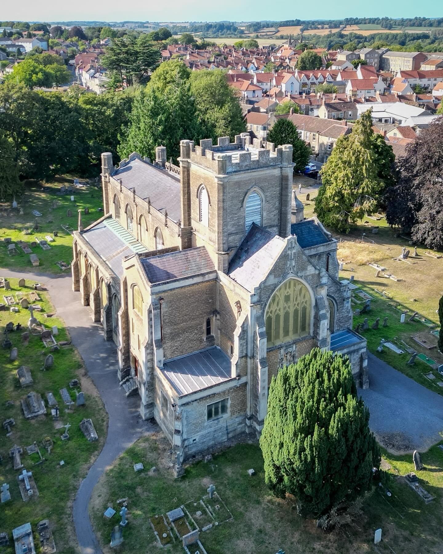Christchurch, Frome, (construction 1818-1929) now on Historic England’s At Risk Register. #frome #fromesomerset #churches #architecture @historicengland @garfieldaustinphotography