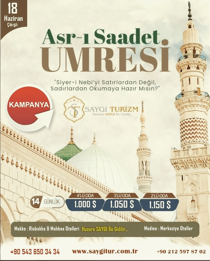 2026 - 2027 Sezon Açılış Umresinde Sizler için Hazırladığımız Kampanyalı Umre, Kayıt İçin Geç Kalmayınız...❤️
Kontenjan Sınırlıdır..Lütfen Geç Kalmayınız....
#umre #mekke #medine #umrerehberi #huzur❤️ #fyp #keșfet