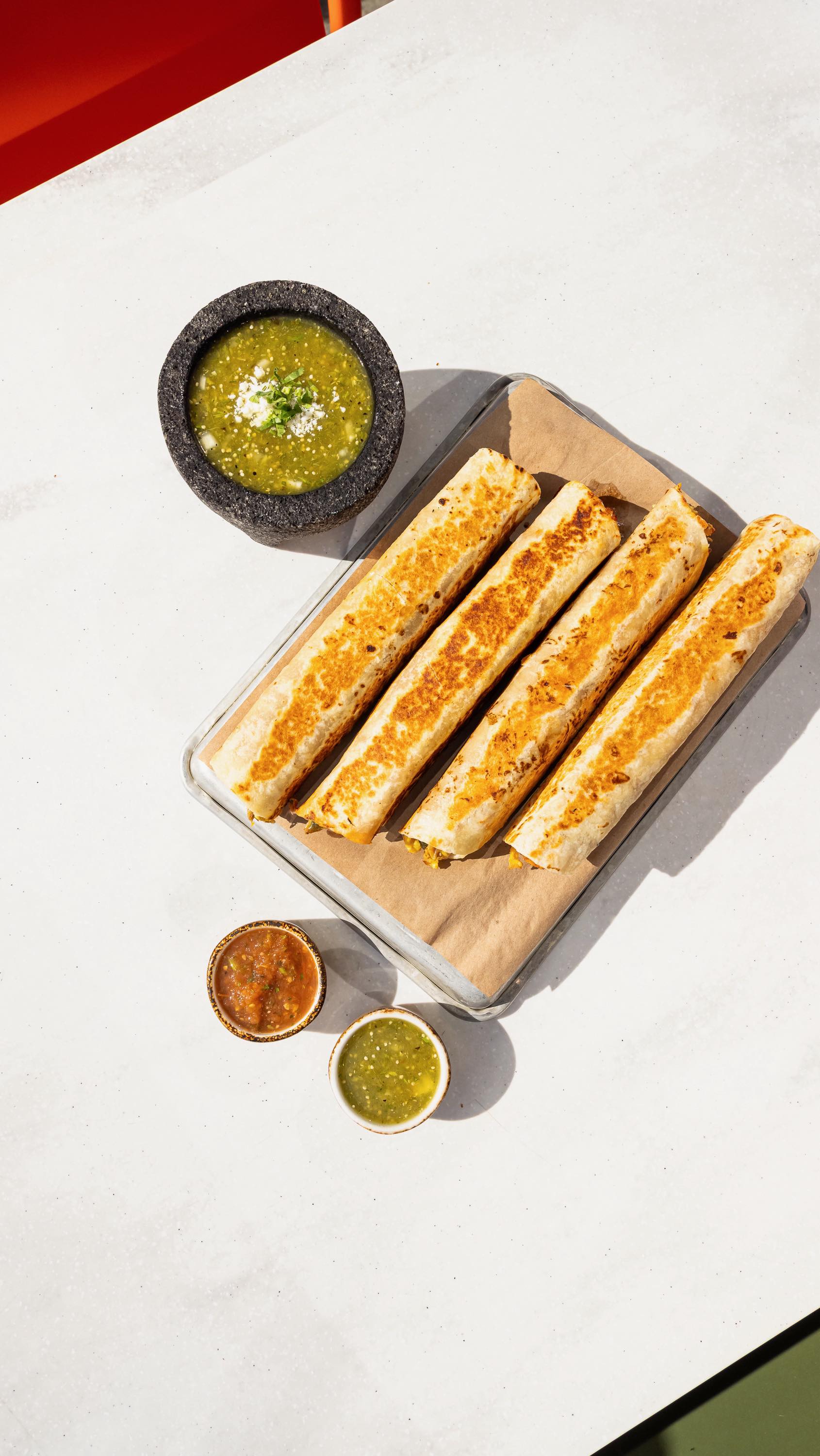 this is mas. breakfast just got an upgrade. 🌯meet our new breakfast burritos: machaca con hue....