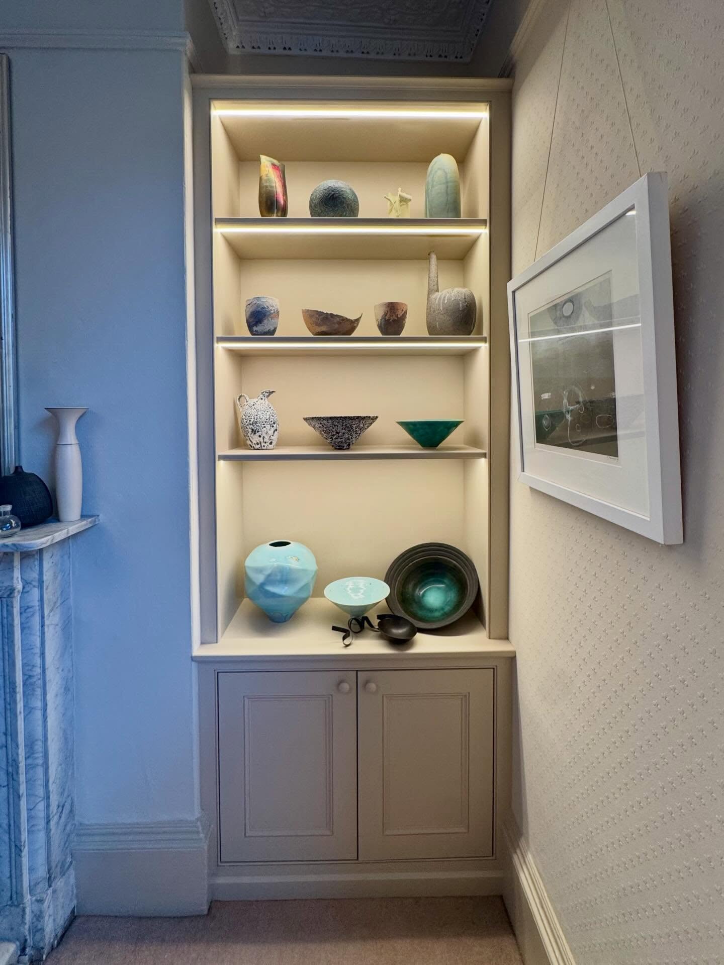 It's been a minute...just a collection of photos sent from clients showing different alcove units looking lovely all painted up. Happy days #joinery #bathuk #storage #bespoke #carpentry