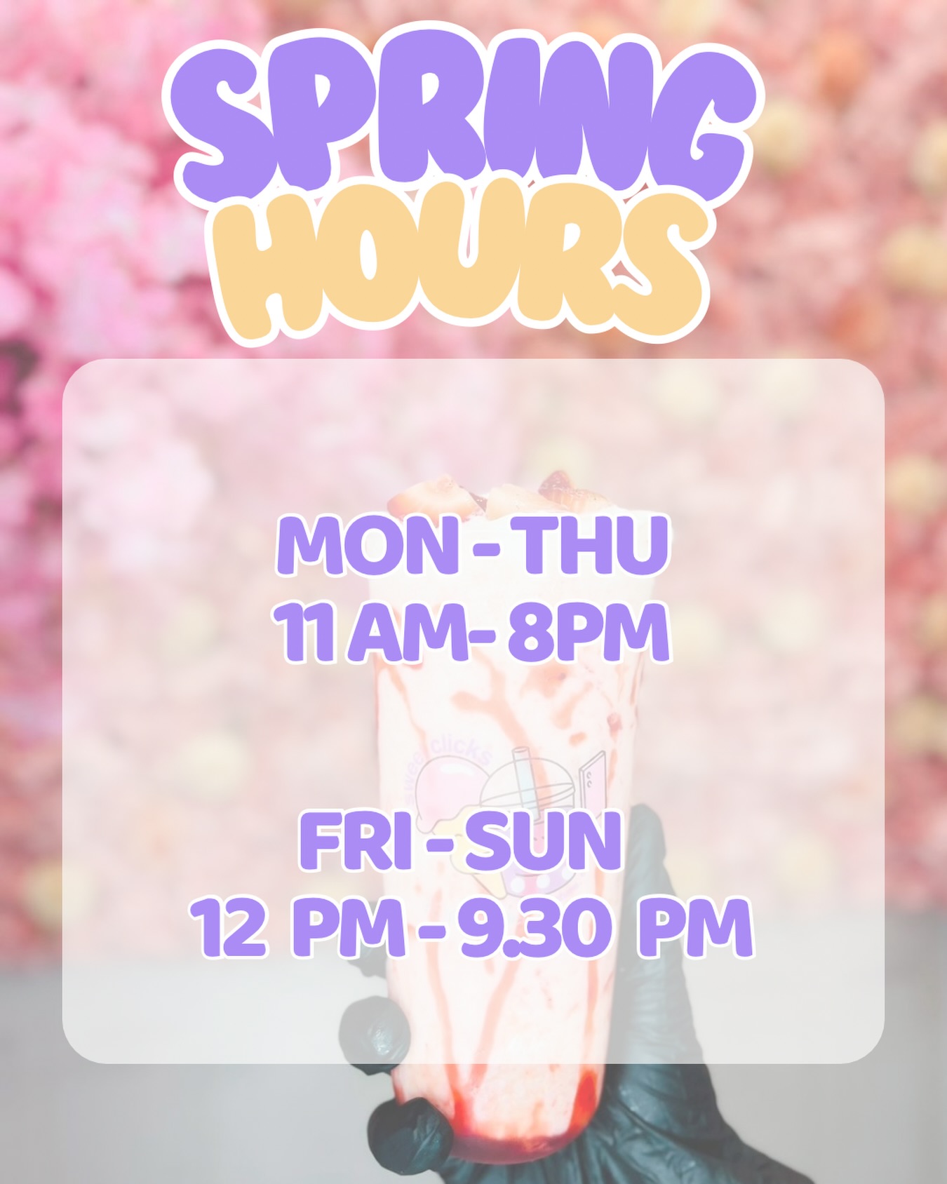 Because weekends should feel endless… we’re open later 😉