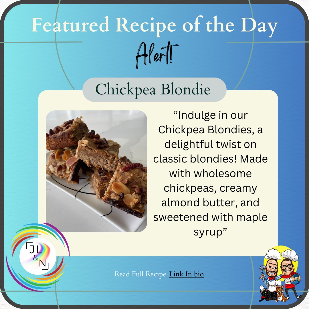 🍪 Chickpea Blondies 🌟
A wholesome twist on a classic treat! Made with chickpeas, almond butter, maple syrup, and topped with sliced almonds, these blondies are sweet and guilt-free.
✨ Ready in 45 minutes!
👉 Get the recipe: https://www.jeanlucandnick.com/recipes/recipe/chickpea-blondie
#HealthyTreats #BlondieLove #ChickpeaGoodness