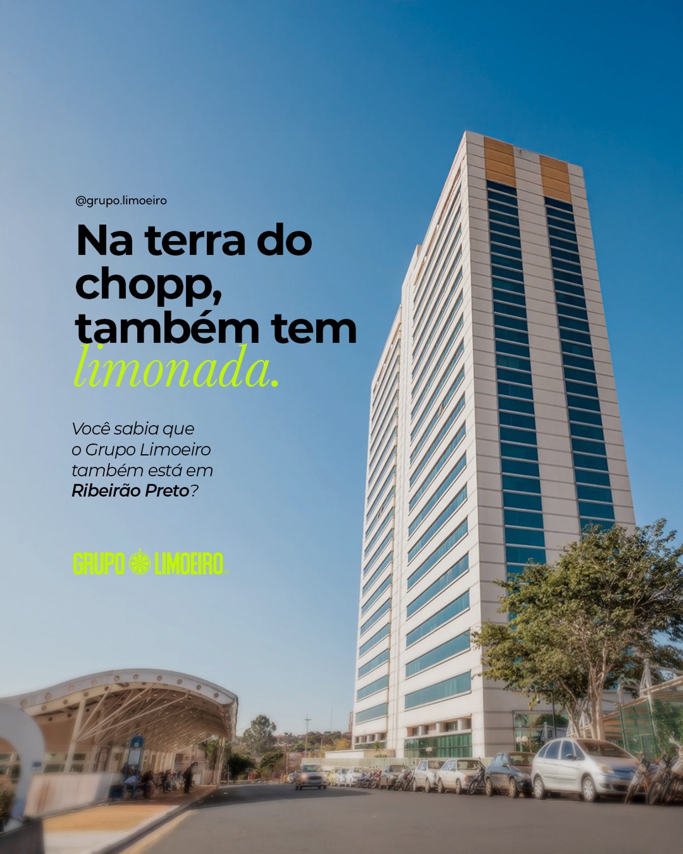 Ribeirão Preto respira negócios, movimento e oportunidades.
E onde existe crescimento, existe espaço para marcas que querem ser vistas de verdade.
O Grupo Limoeiro também está presente na cidade para transformar posicionamento em resultado, estratégia em presença e marca em escolha.
—
Se a sua empresa está em Ribeirão, ela pode ir além.
Fale com o Grupo Limoeiro e bora fazer do limão, uma limonada, juntos.
#marketing #empreendedor #ribeiraopreto