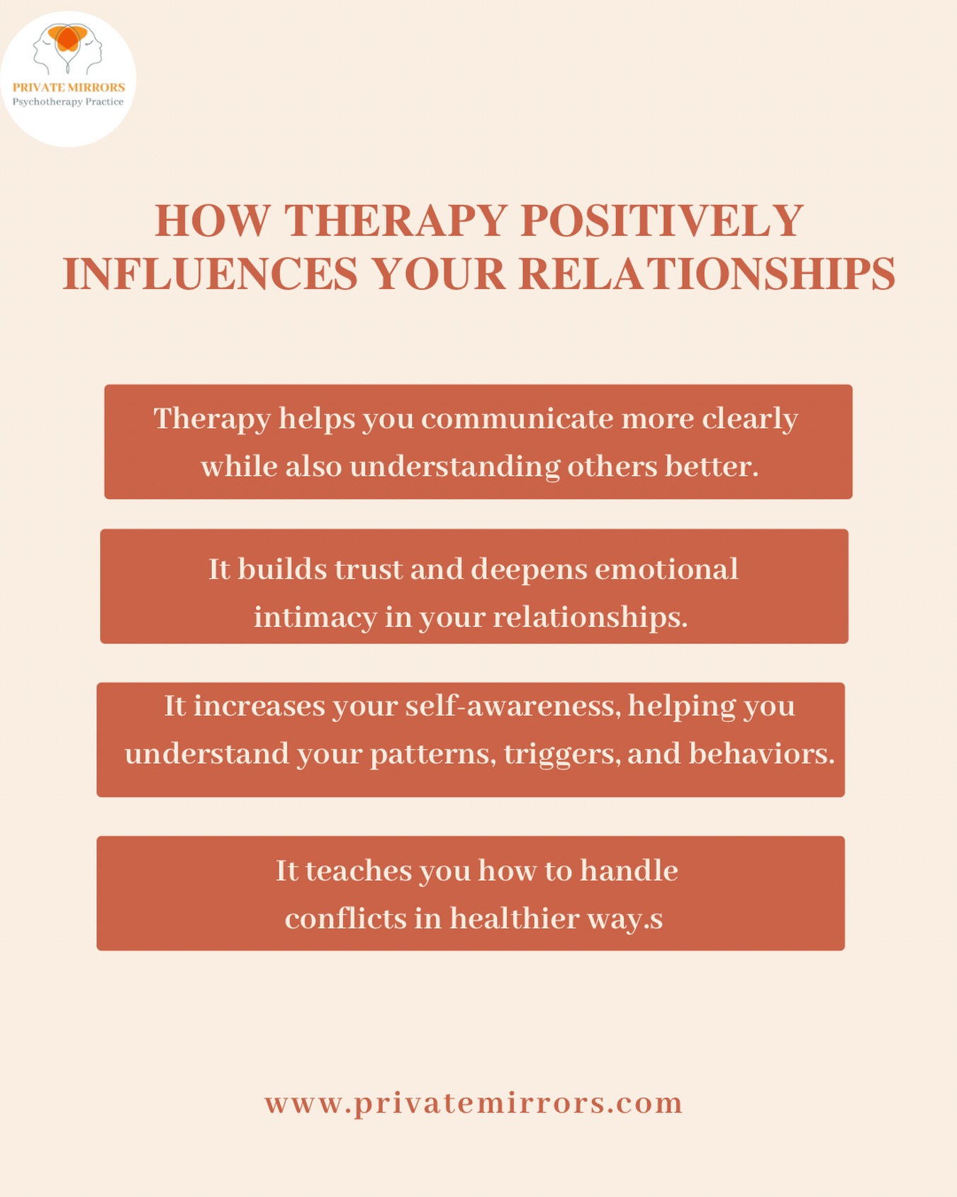 The way you show up in your relationships can change when you start doing the inner work.
You don’t have to wait until something is “wrong” to seek support. Therapy can help you communicate better, understand yourself more, and build healthier connections.
#privatemirrors
