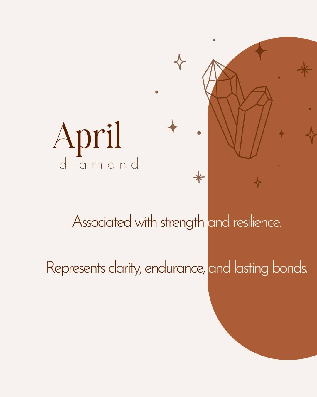 April’s birthstone is diamond.
Associated with strength and resilience, it represents clarity, endurance, and bonds that last over time. A quiet reminder that some things don’t need to change to stay meaningful💎
