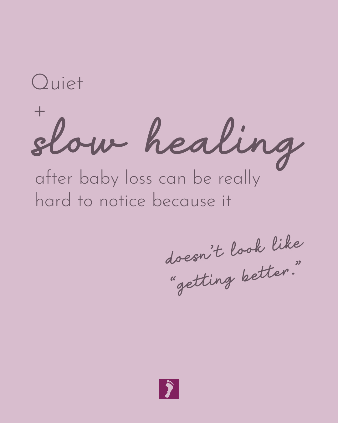 Quiet and slow healing is not a clear shift or a moment where things suddenly feel okay. It’s more like tiny, almost invisible changes. It might be that you got through a day with a little less intensity or you find a moment where you can breathe without it hurting quite as much.
It’s hard to see or feel progress while you’re in it.
