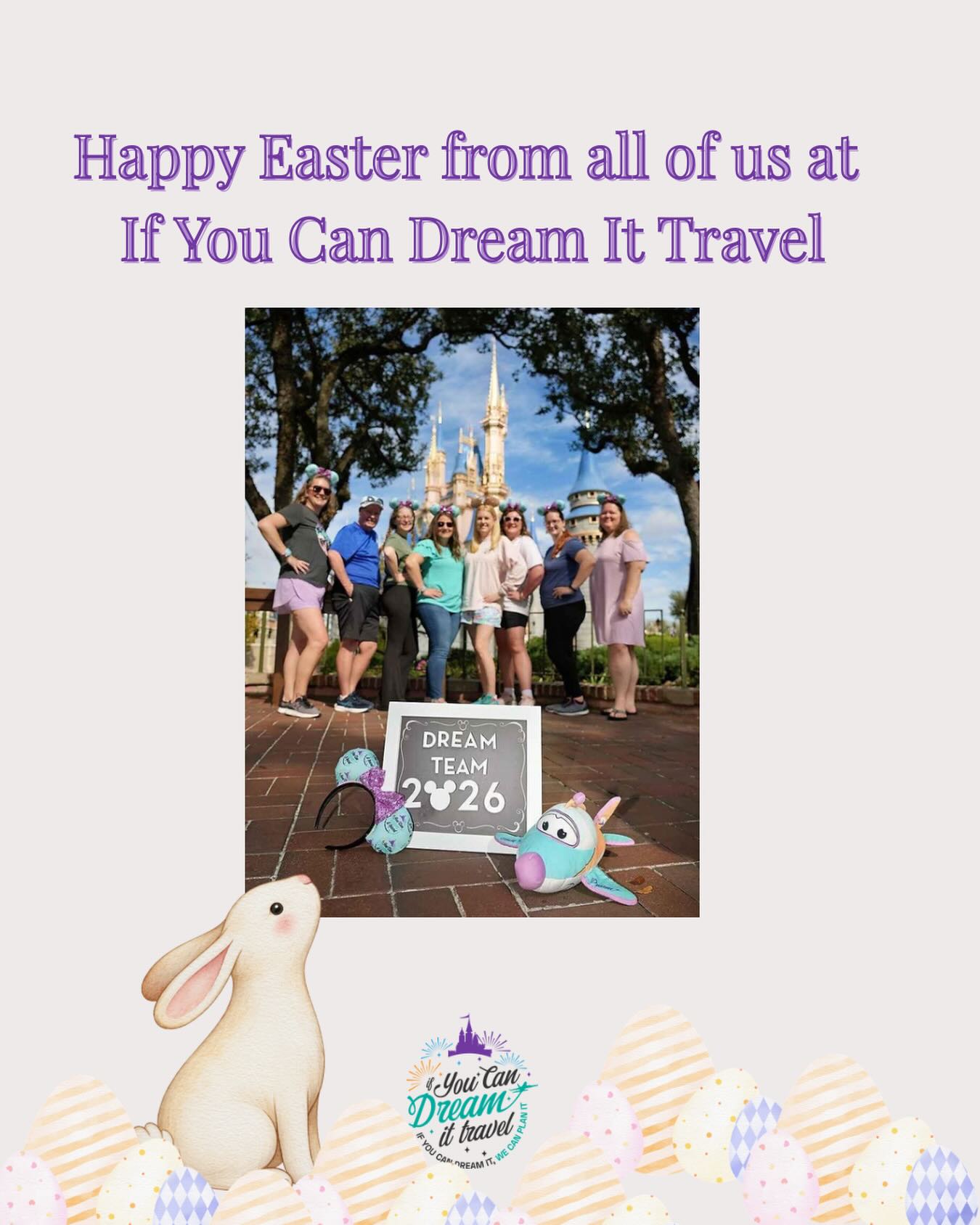 Happy Easter from all of us at If You Can Dream It Travel! May your day be filled with joy, family, and a little Disney magic. ✨🐰 If you’re dreaming of your next adventure, we’re here whenever you’re ready!