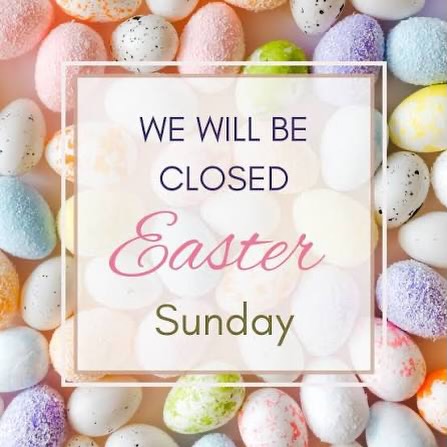 Happy Easter from our family to yours. We will be closed today, 4/5/26.
We will be open tomorrow, 4/6/26 at 5pm.
We apologize for any inconvenience this may cause and look forward to seeing everyone tomorrow night!!